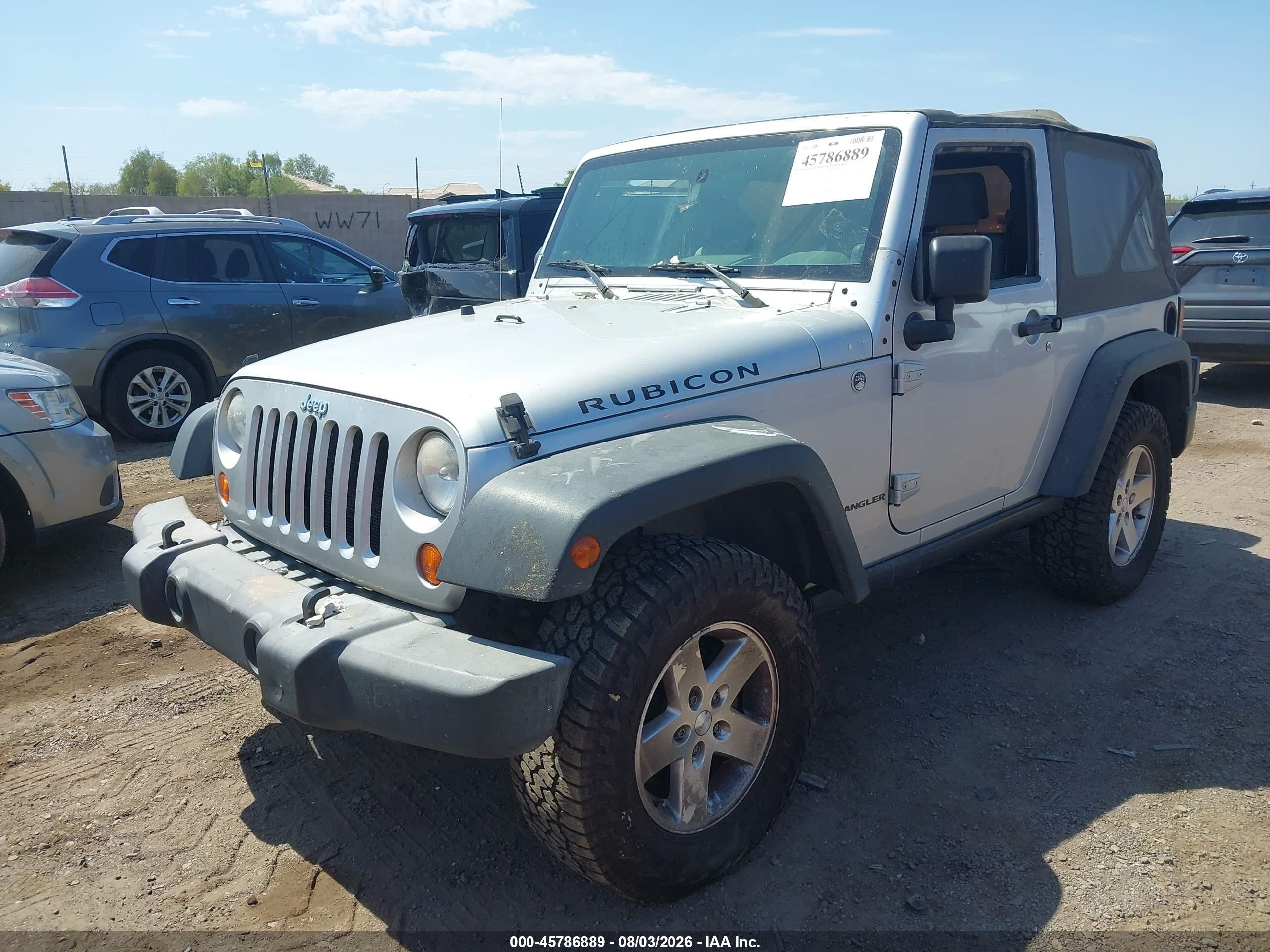 2007 Jeep Wrangler Rubicon Silver vin: 1J4GA64127L199847