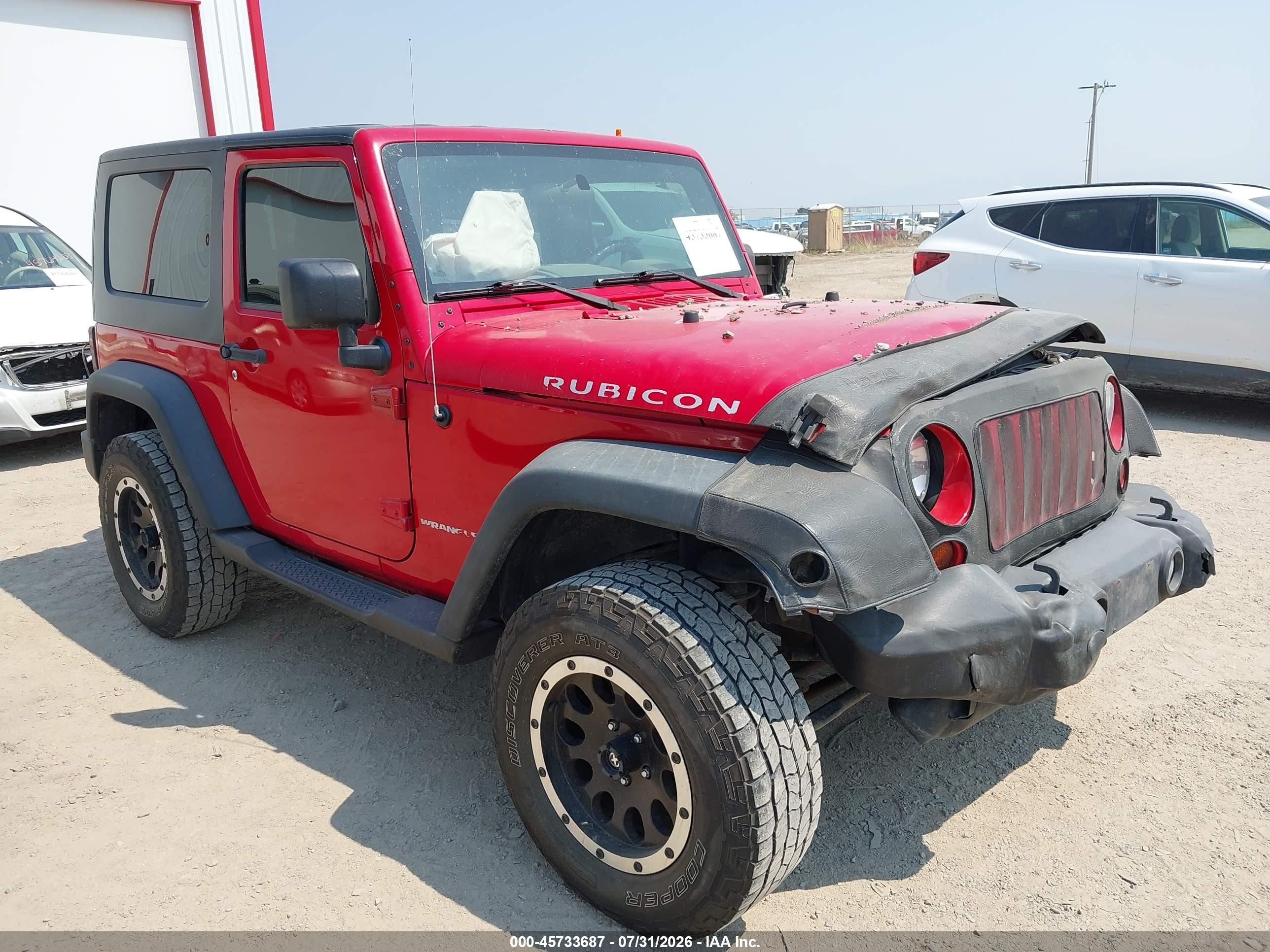 2008 Jeep Wrangler Rubicon Red vin: 1J4GA64128L621245