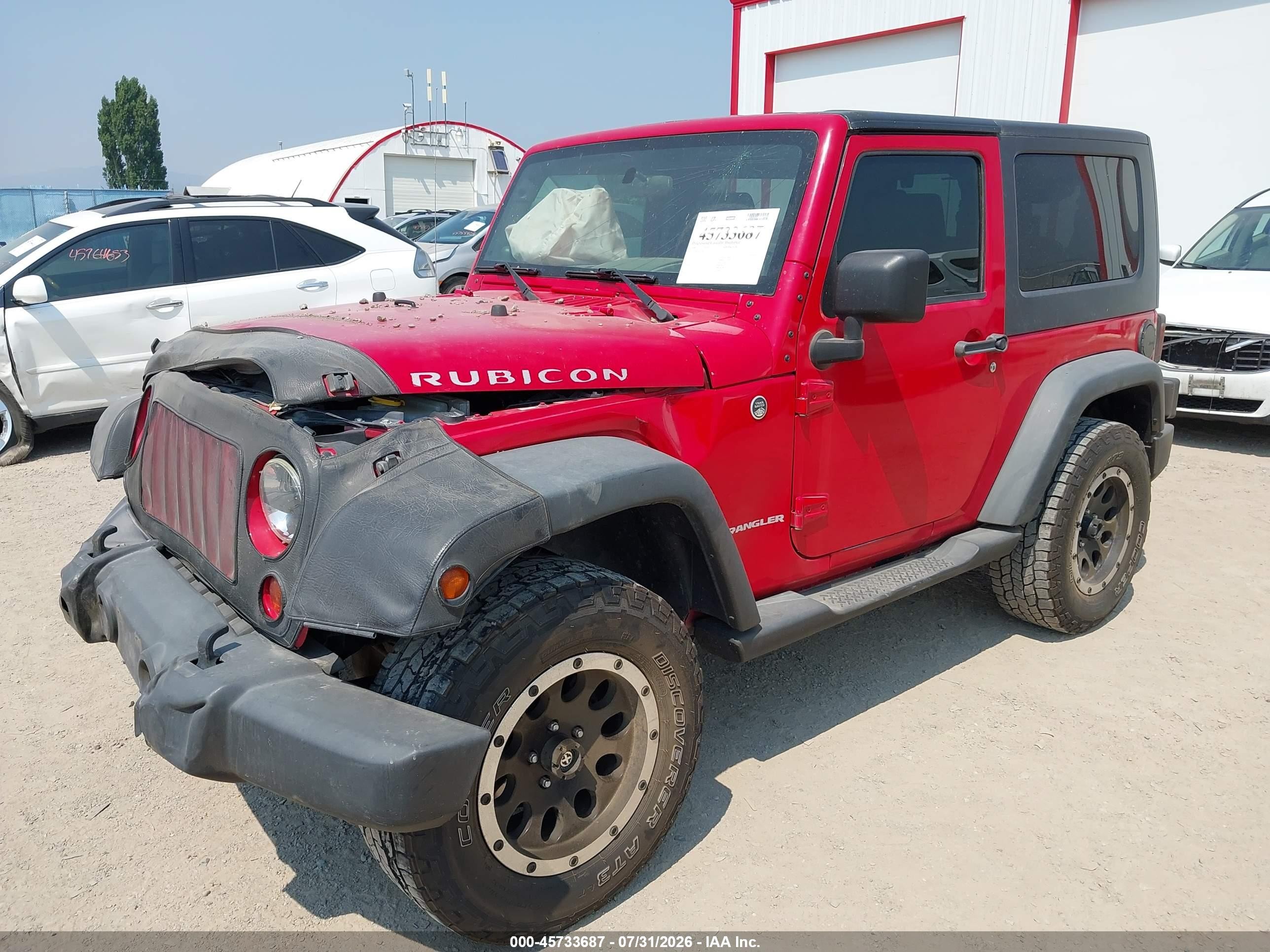 2008 Jeep Wrangler Rubicon Red vin: 1J4GA64128L621245