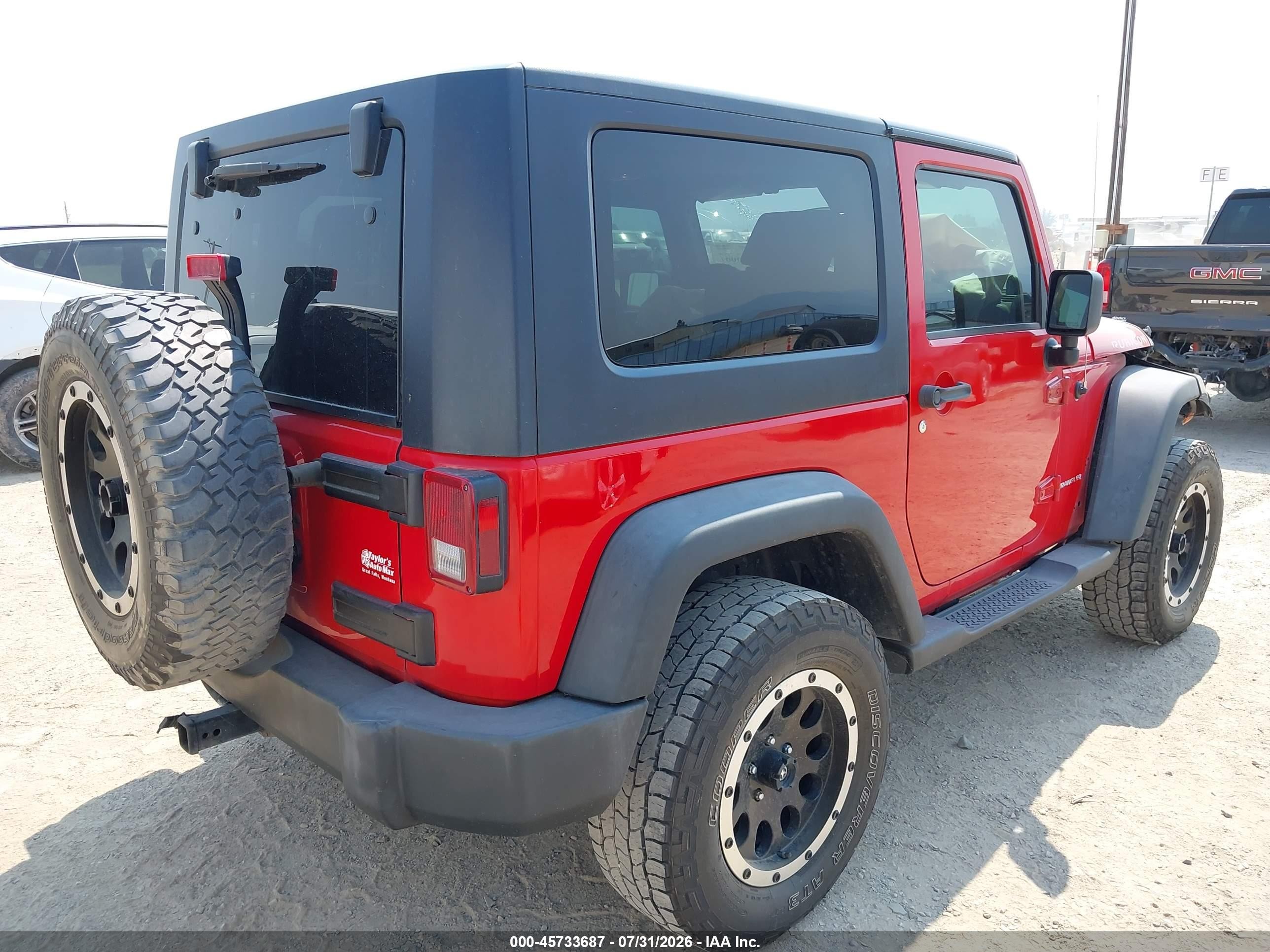 2008 Jeep Wrangler Rubicon Red vin: 1J4GA64128L621245