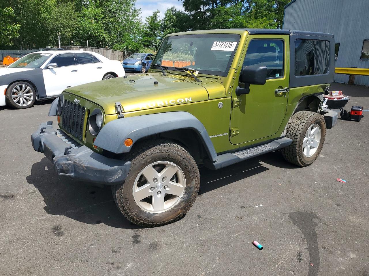 2007 Jeep Wrangler Rubicon Зеленый vin: 1J4GA64147L108237