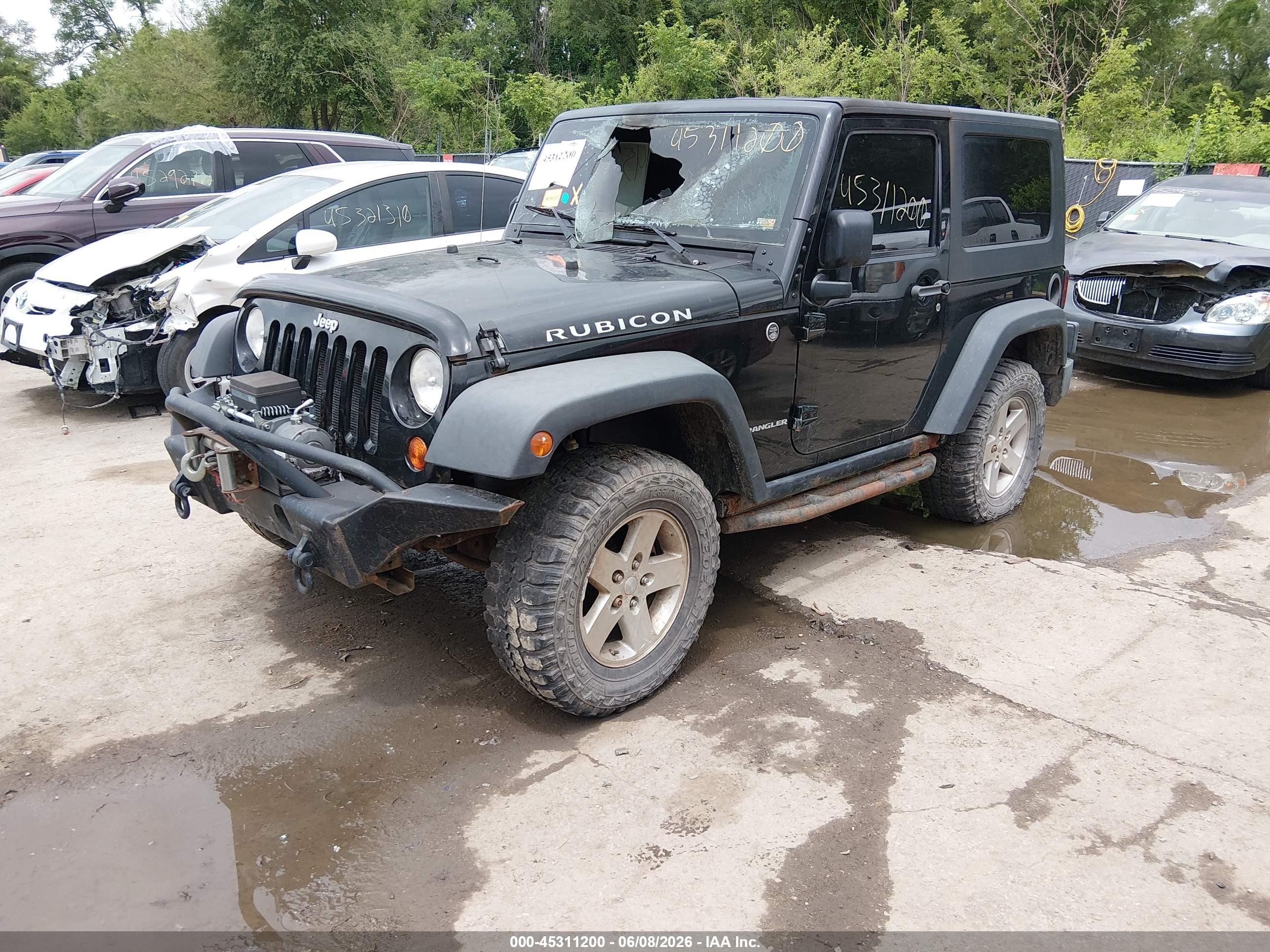 2008 Jeep Wrangler Rubicon Black vin: 1J4GA64148L579578