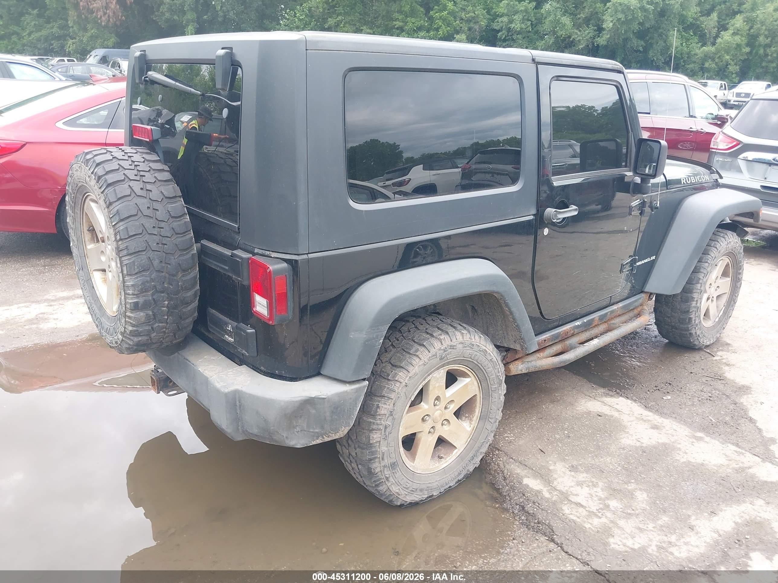2008 Jeep Wrangler Rubicon Black vin: 1J4GA64148L579578