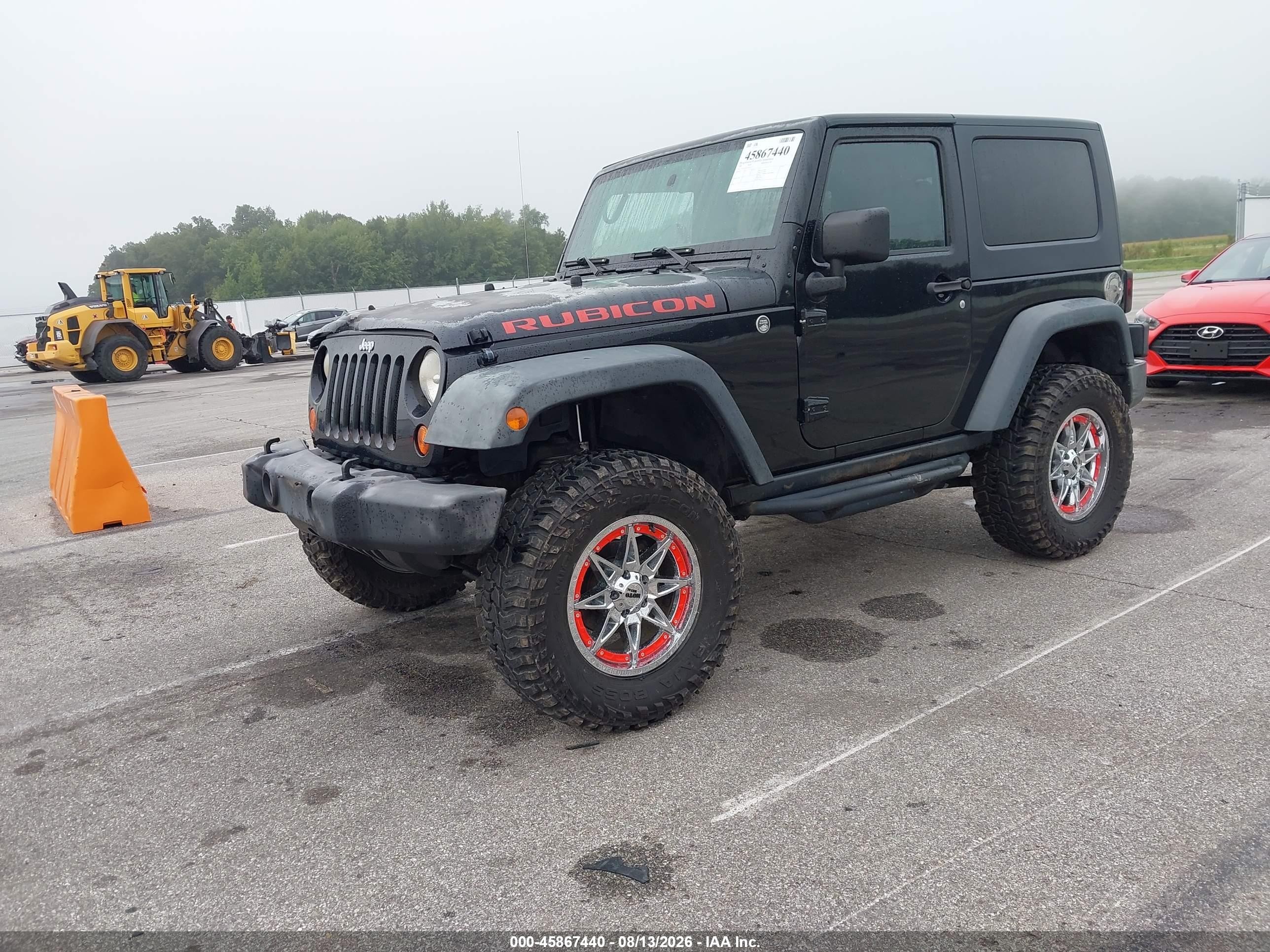 2007 Jeep Wrangler Rubicon Black vin: 1J4GA64197L194712