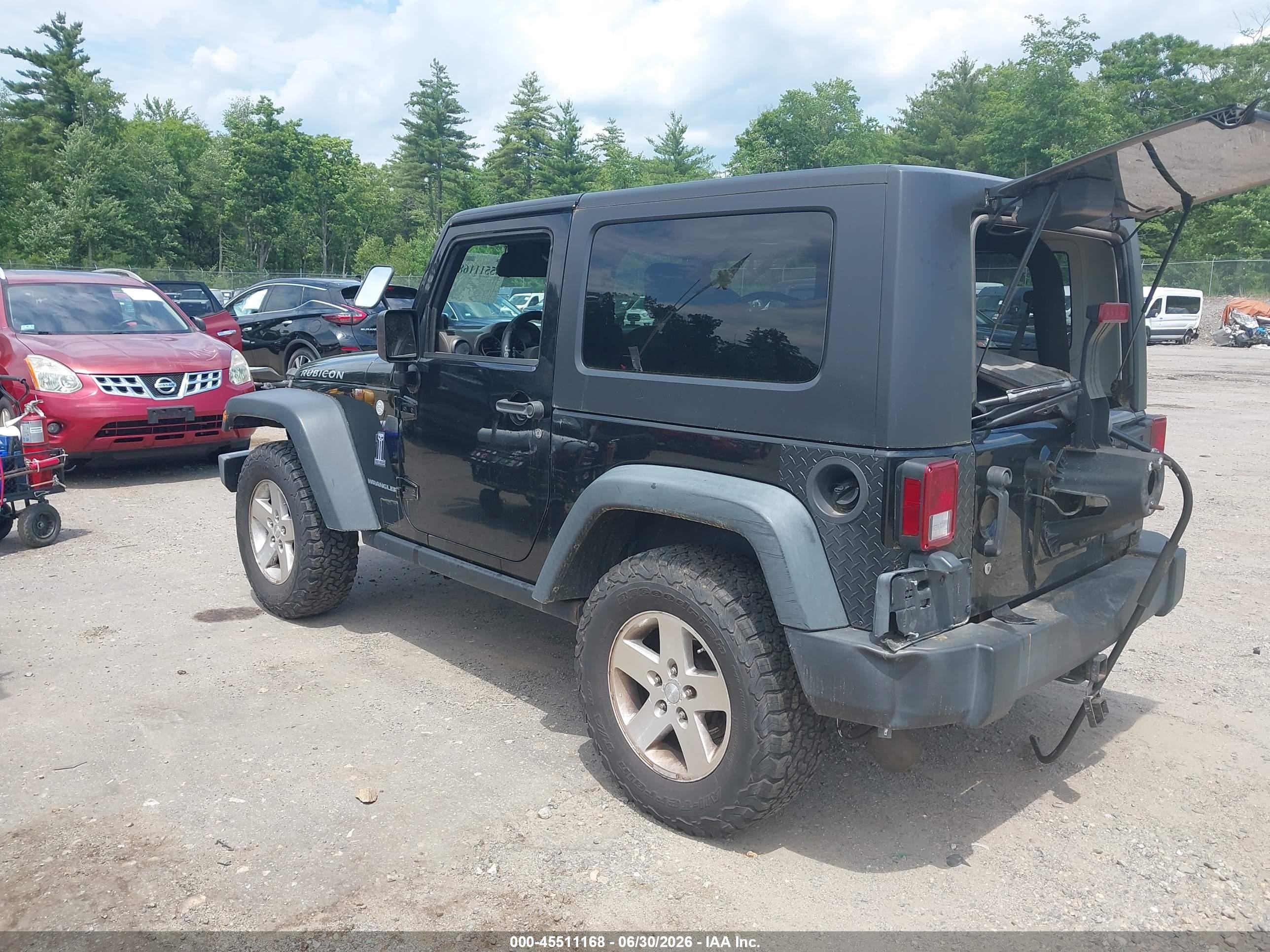 2008 Jeep Wrangler Rubicon Black vin: 1J4GA641X8L532815