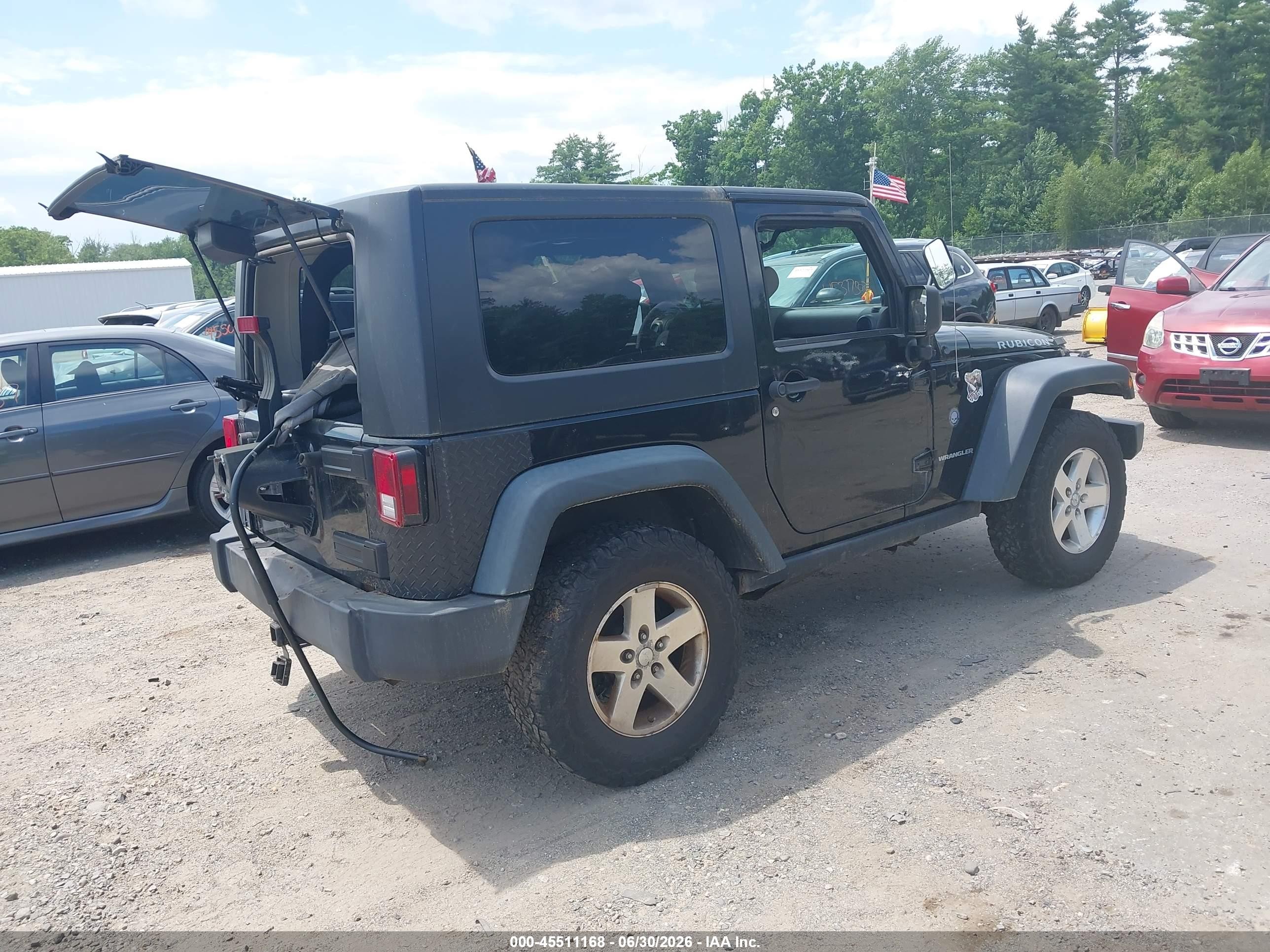 2008 Jeep Wrangler Rubicon Black vin: 1J4GA641X8L532815