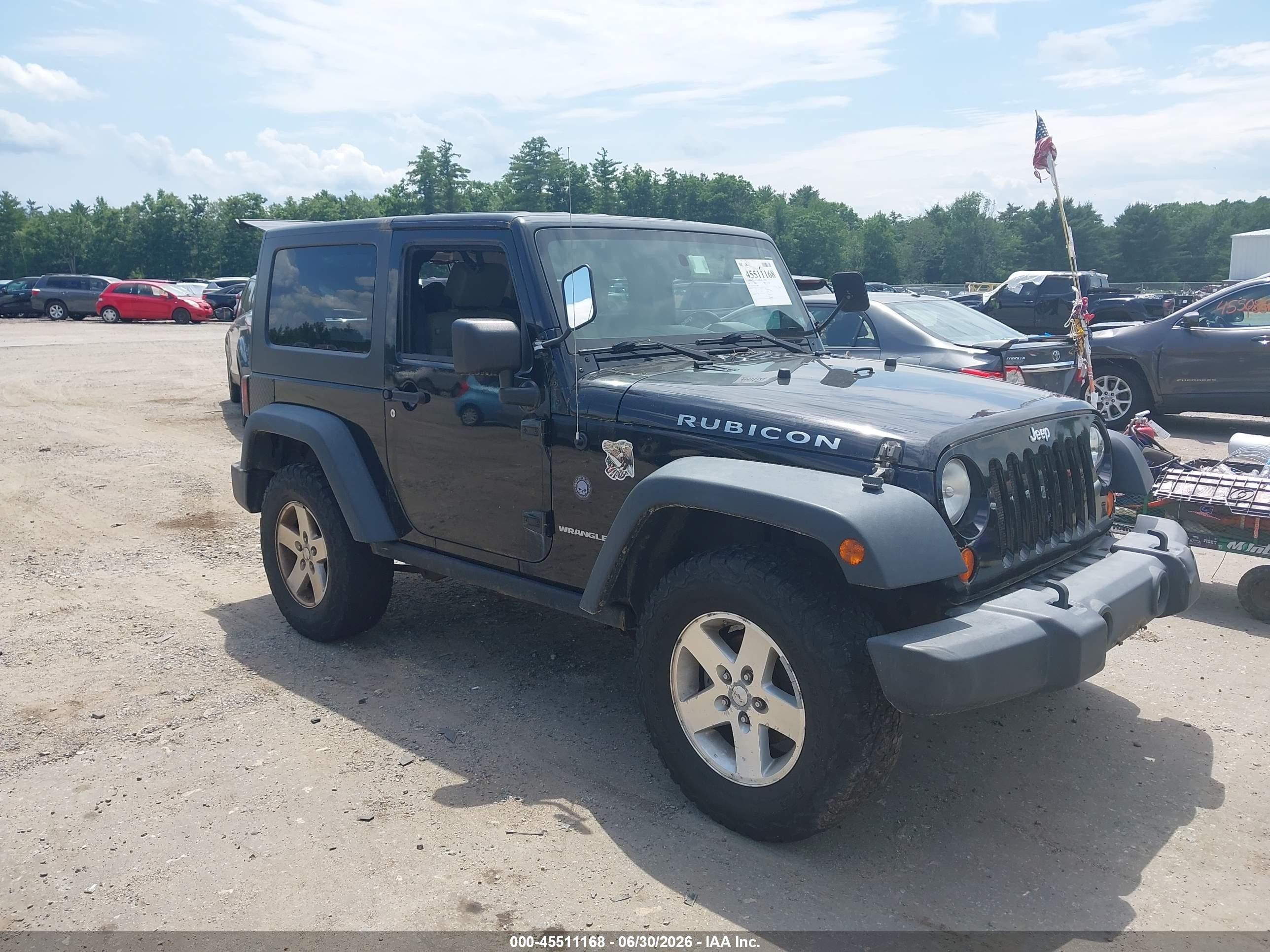2008 Jeep Wrangler Rubicon Black vin: 1J4GA641X8L532815