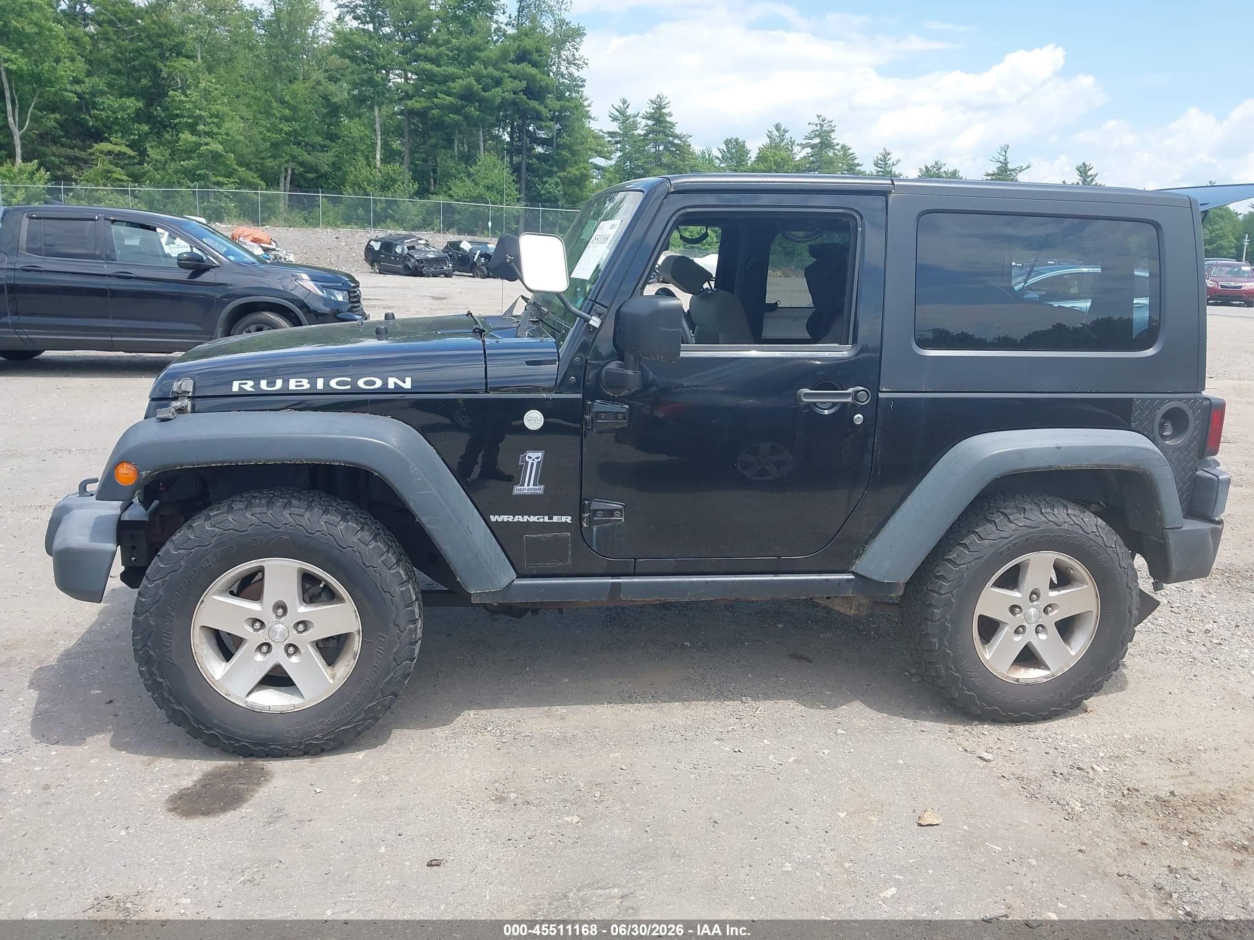 2008 Jeep Wrangler Rubicon Black vin: 1J4GA641X8L532815