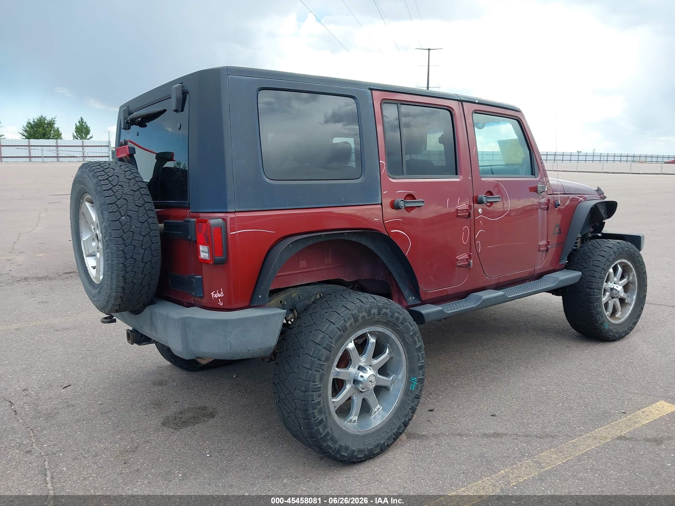 2009 Jeep Wrangler Unlimited Rubicon Red vin: 1J4GA69119L776735