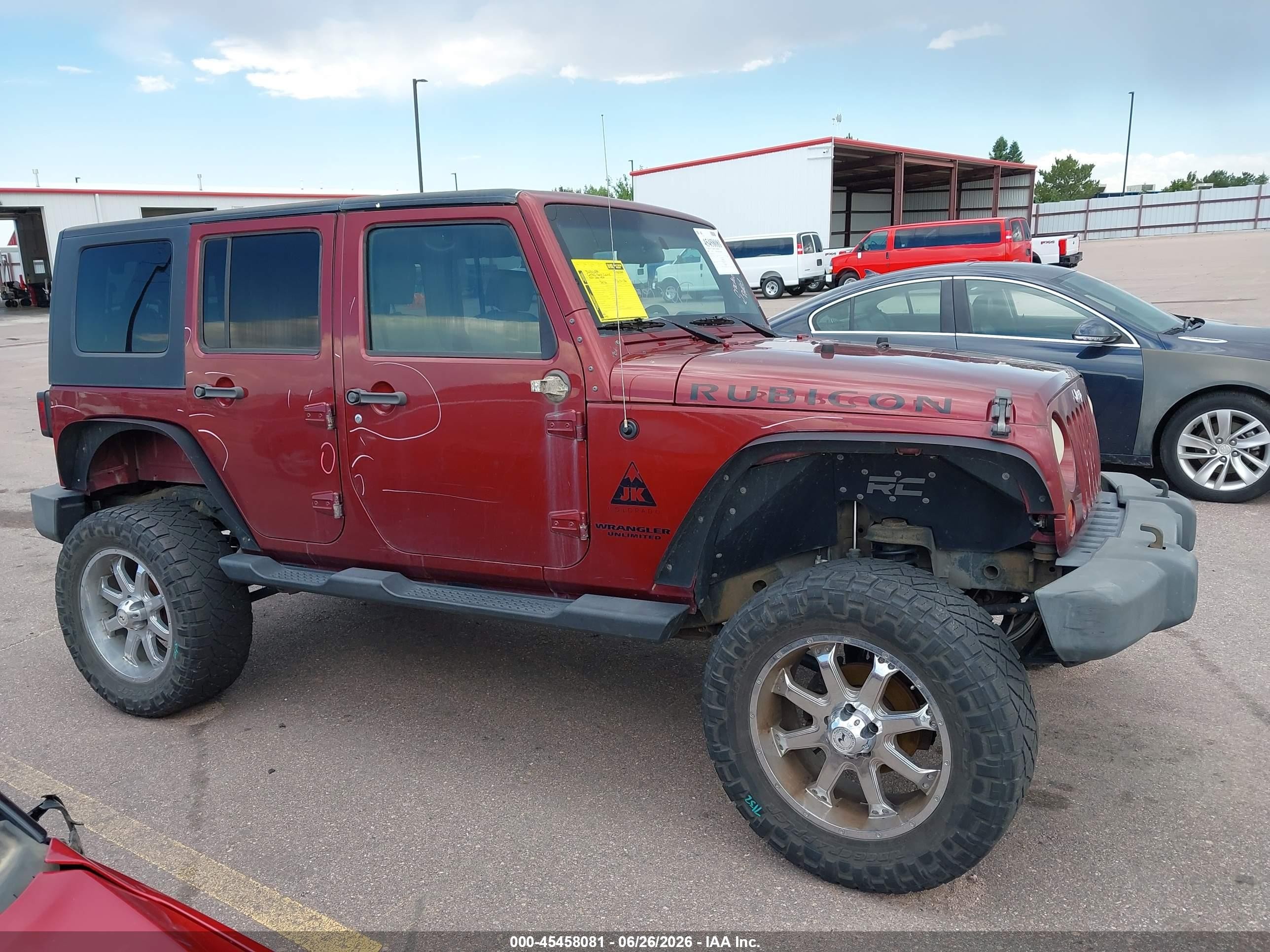 2009 Jeep Wrangler Unlimited Rubicon Red vin: 1J4GA69119L776735