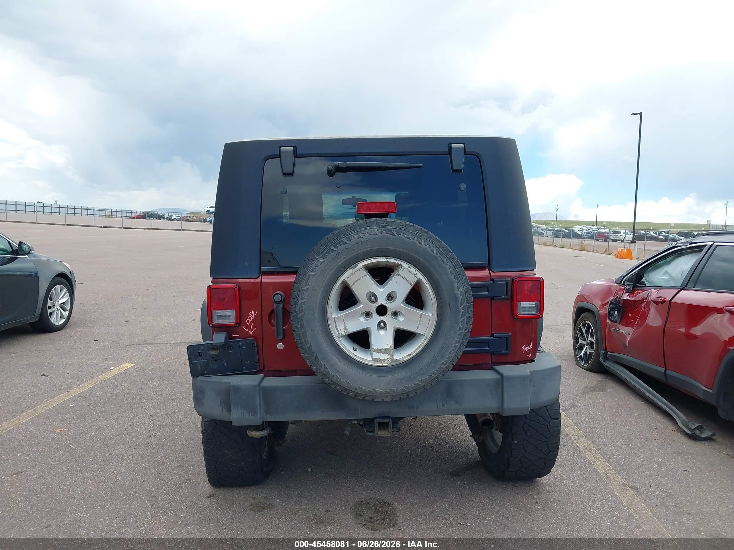 2009 Jeep Wrangler Unlimited Rubicon Red vin: 1J4GA69119L776735