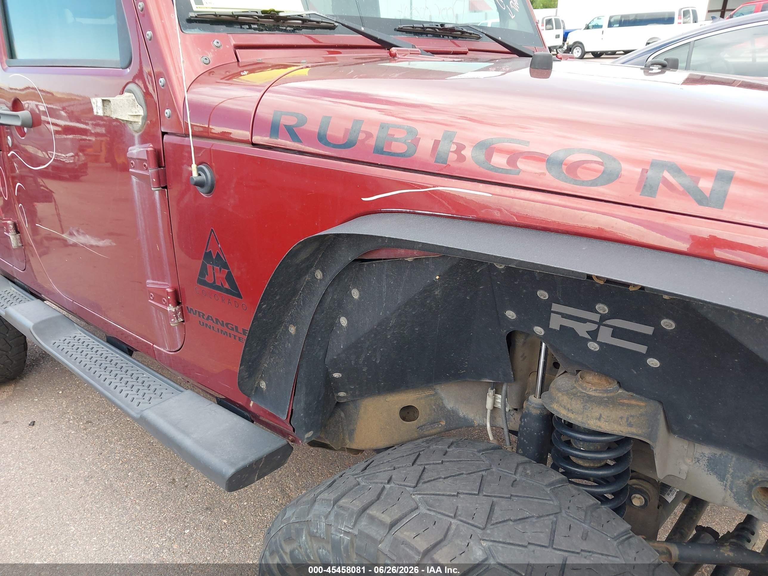 2009 Jeep Wrangler Unlimited Rubicon Red vin: 1J4GA69119L776735