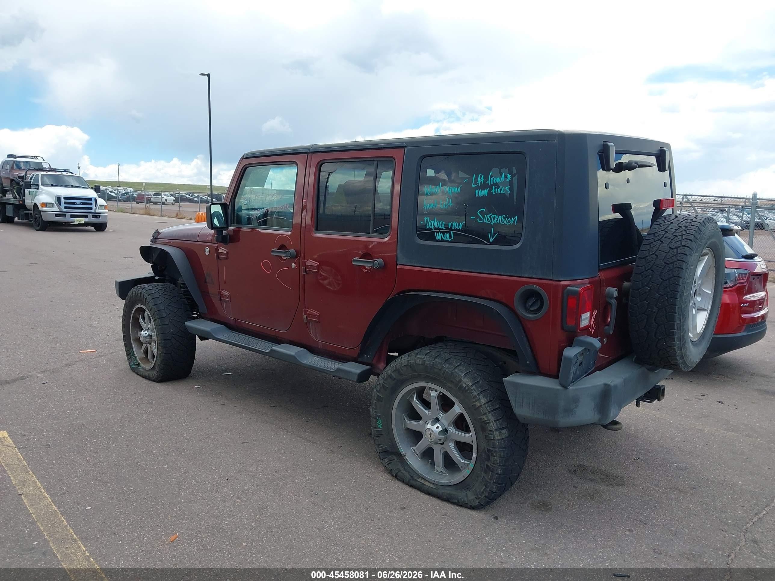 2009 Jeep Wrangler Unlimited Rubicon Red vin: 1J4GA69119L776735