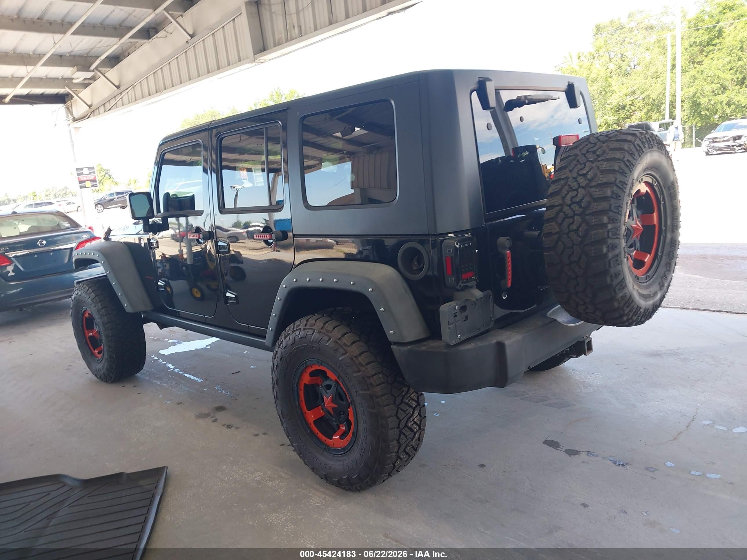 2008 Jeep Wrangler Unlimited Rubicon Black vin: 1J4GA69138L631808