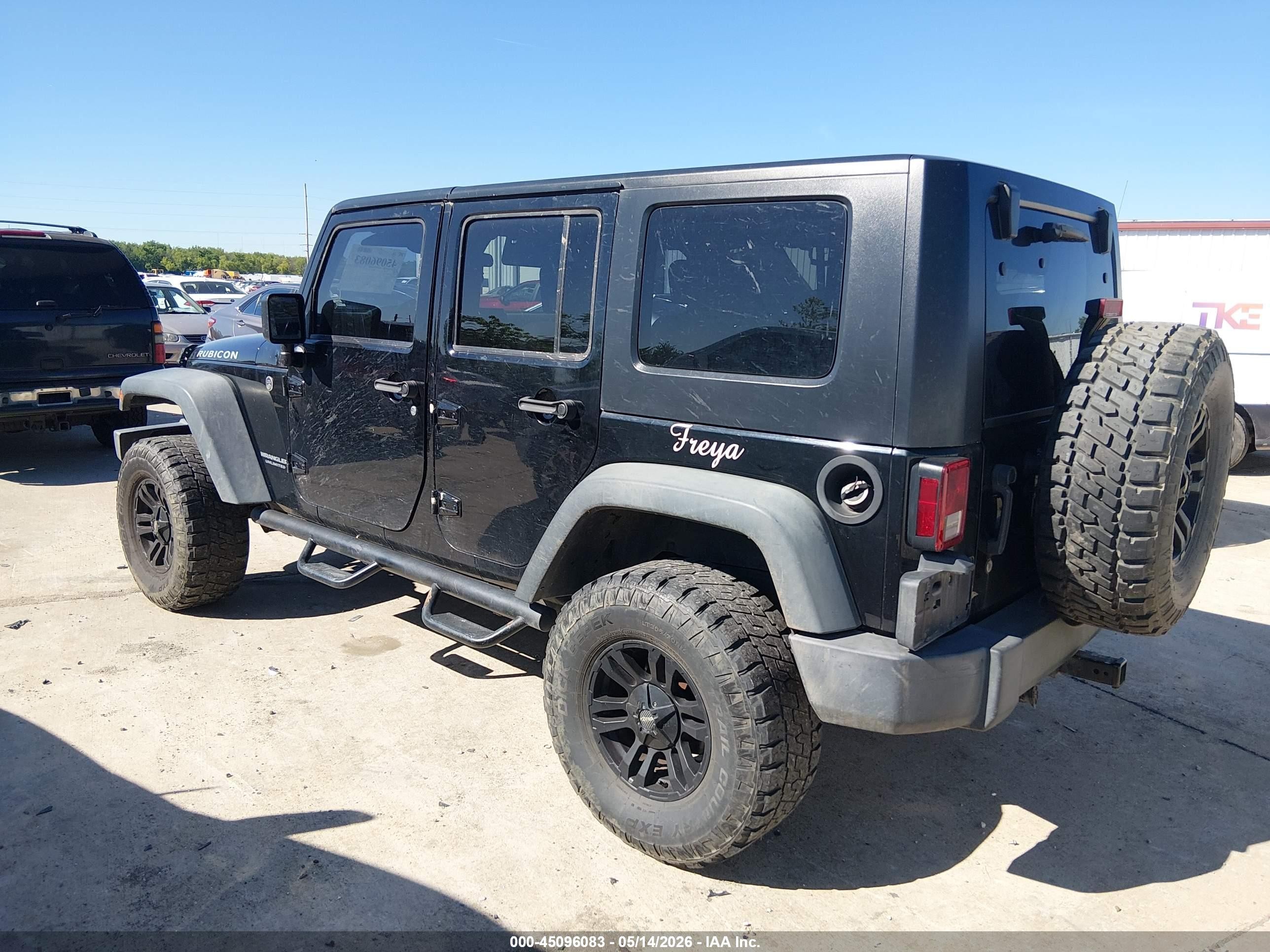 2008 Jeep Wrangler Unlimited Rubicon Черный vin: 1J4GA69168L545697