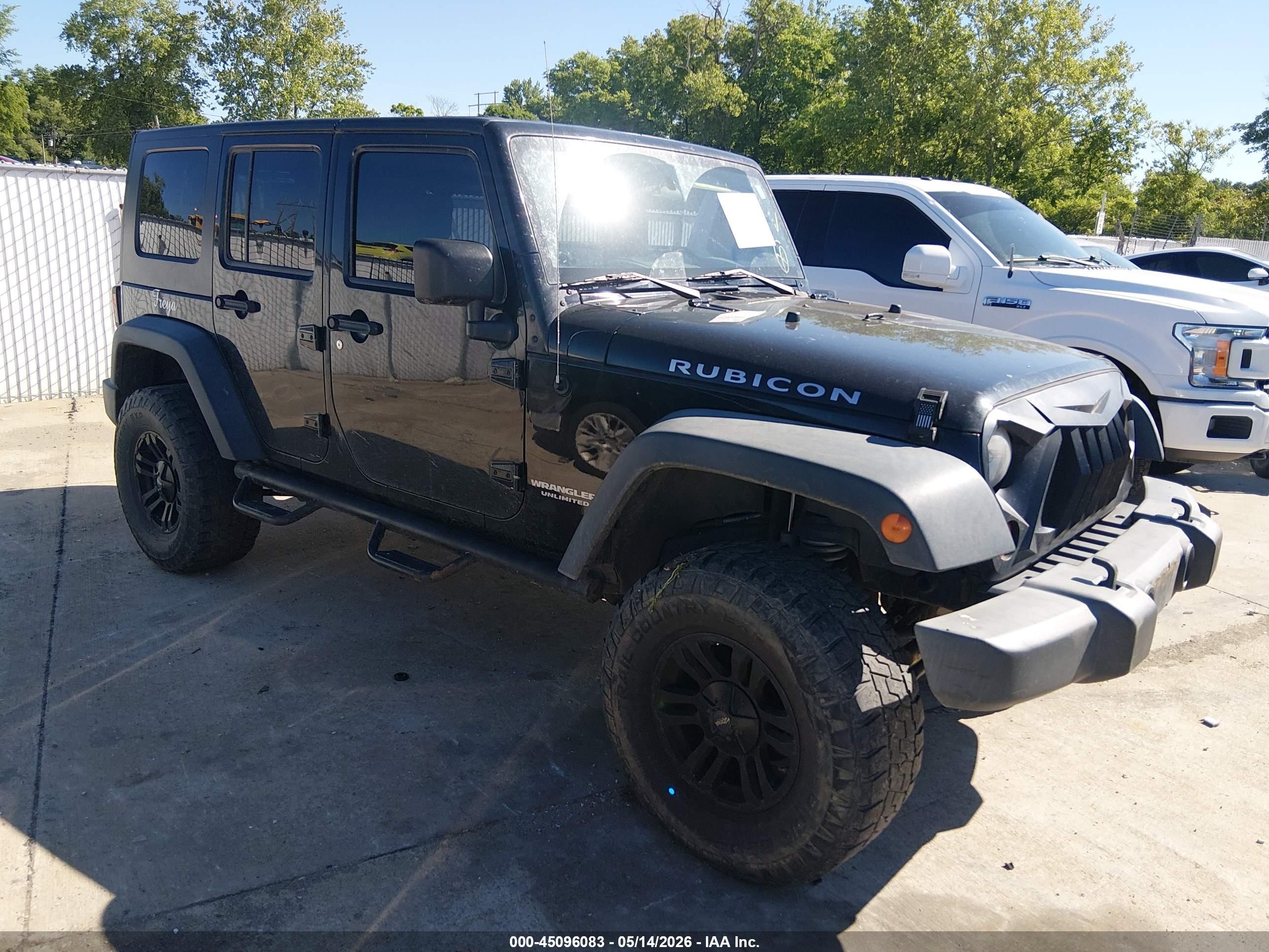 2008 Jeep Wrangler Unlimited Rubicon Black vin: 1J4GA69168L545697