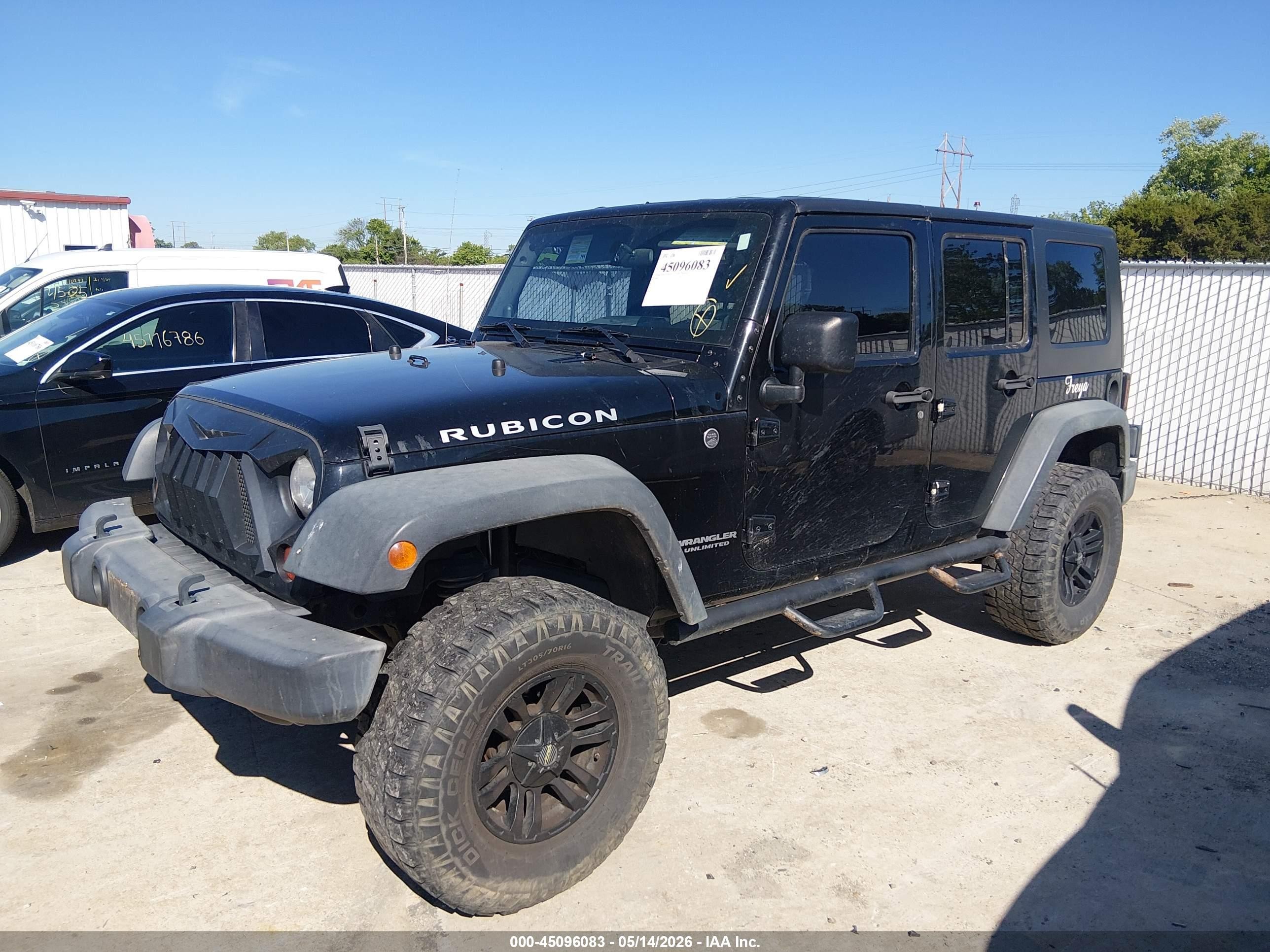 2008 Jeep Wrangler Unlimited Rubicon Черный vin: 1J4GA69168L545697