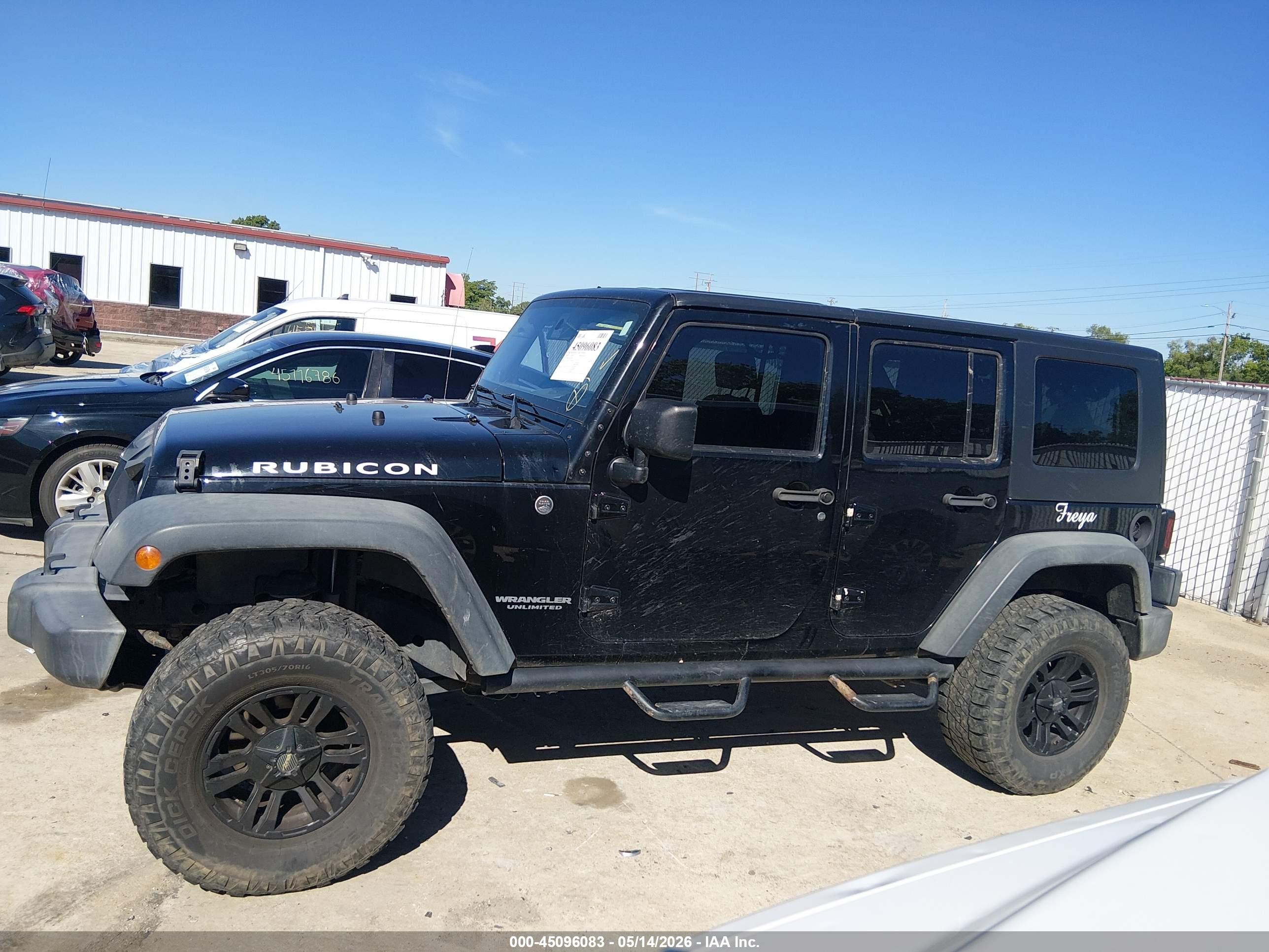 2008 Jeep Wrangler Unlimited Rubicon Черный vin: 1J4GA69168L545697