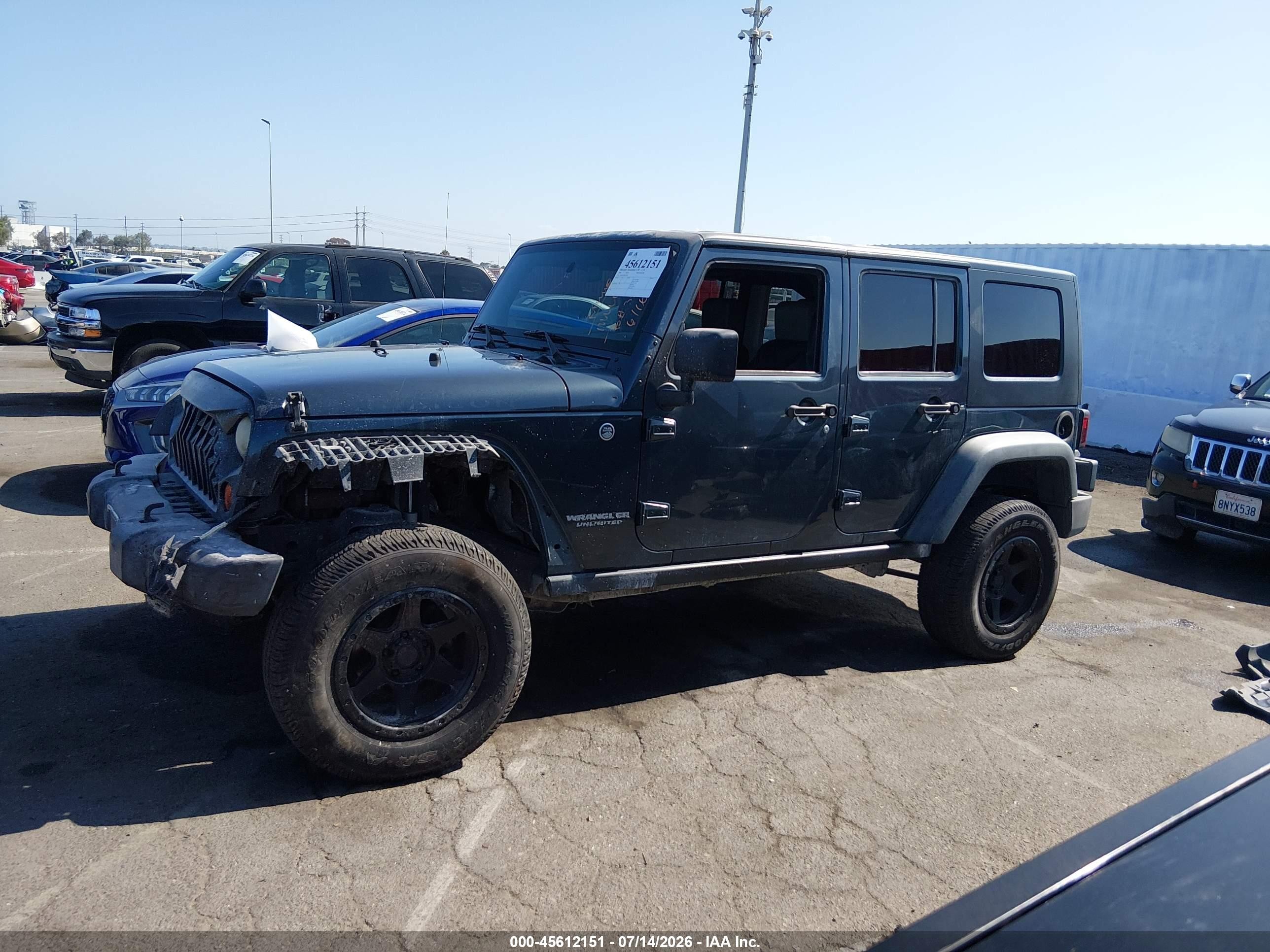2008 Jeep Wrangler Unlimited Rubicon Black vin: 1J4GA69178L615935