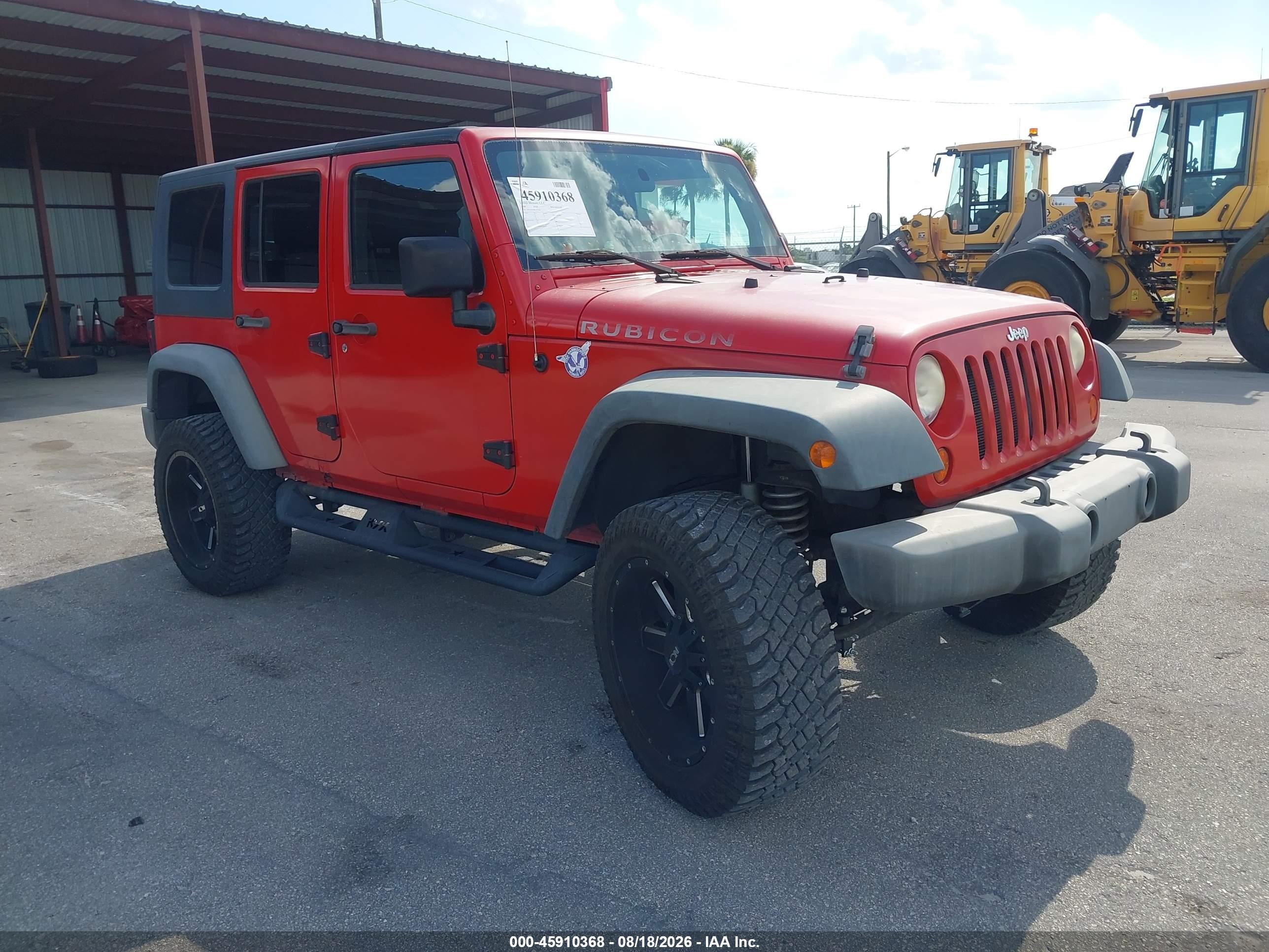 2008 Jeep Wrangler Unlimited Rubicon Красный vin: 1J4GA69198L577320