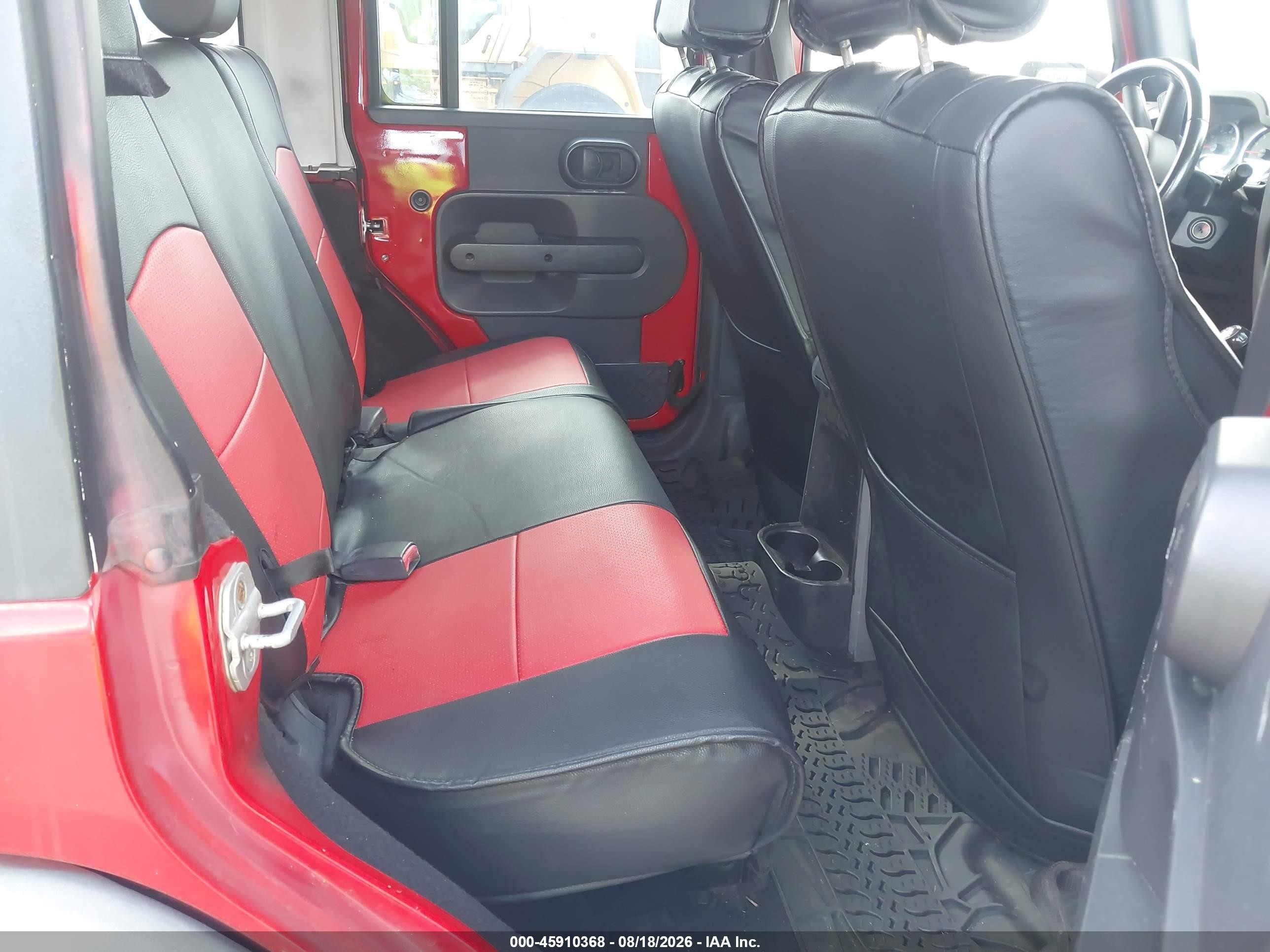 2008 Jeep Wrangler Unlimited Rubicon Красный vin: 1J4GA69198L577320