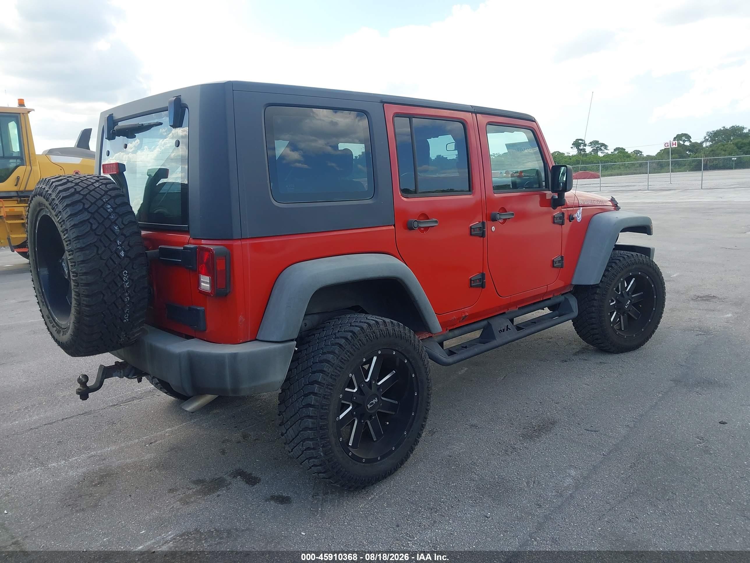 2008 Jeep Wrangler Unlimited Rubicon Красный vin: 1J4GA69198L577320