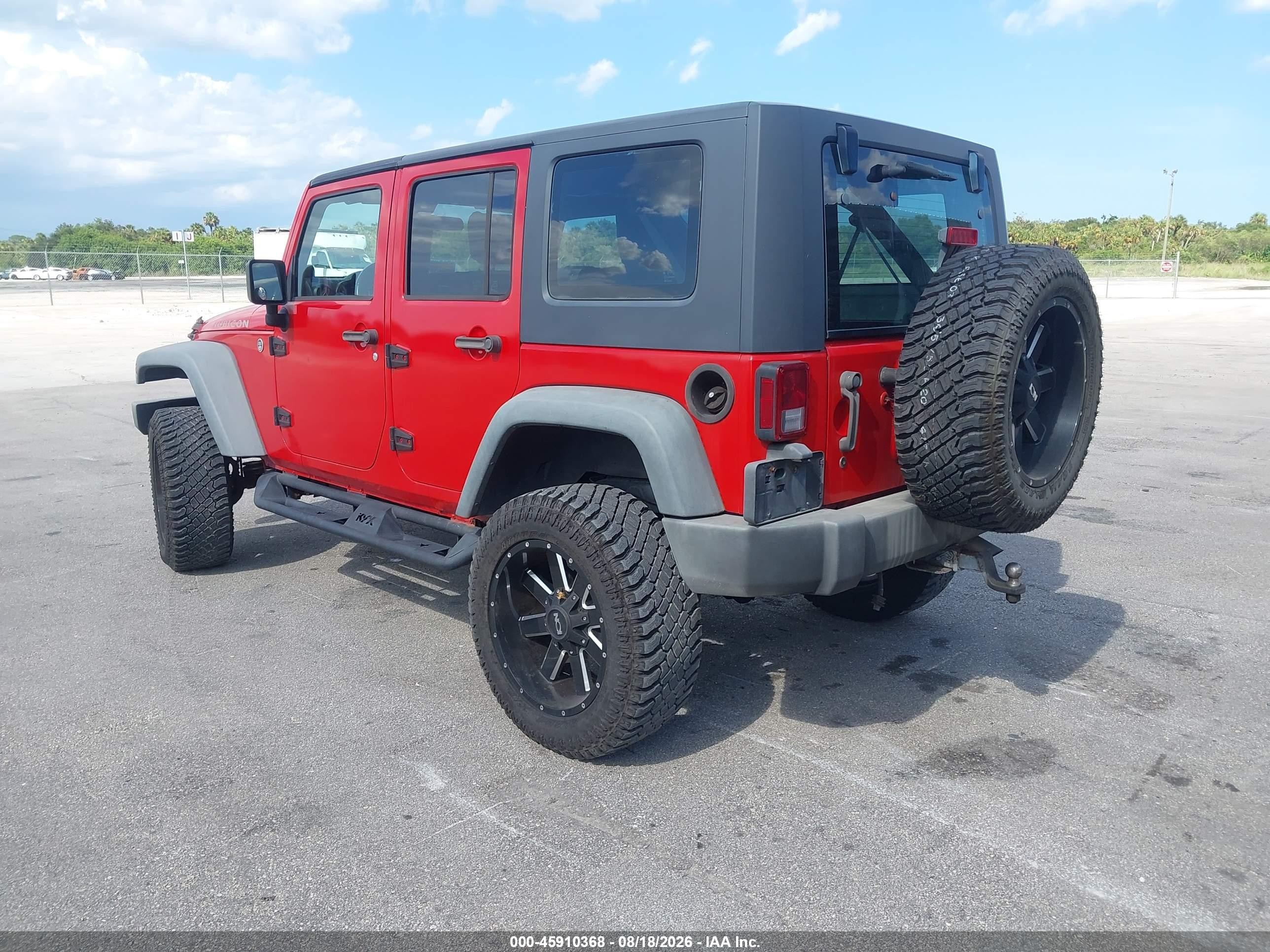 2008 Jeep Wrangler Unlimited Rubicon Красный vin: 1J4GA69198L577320