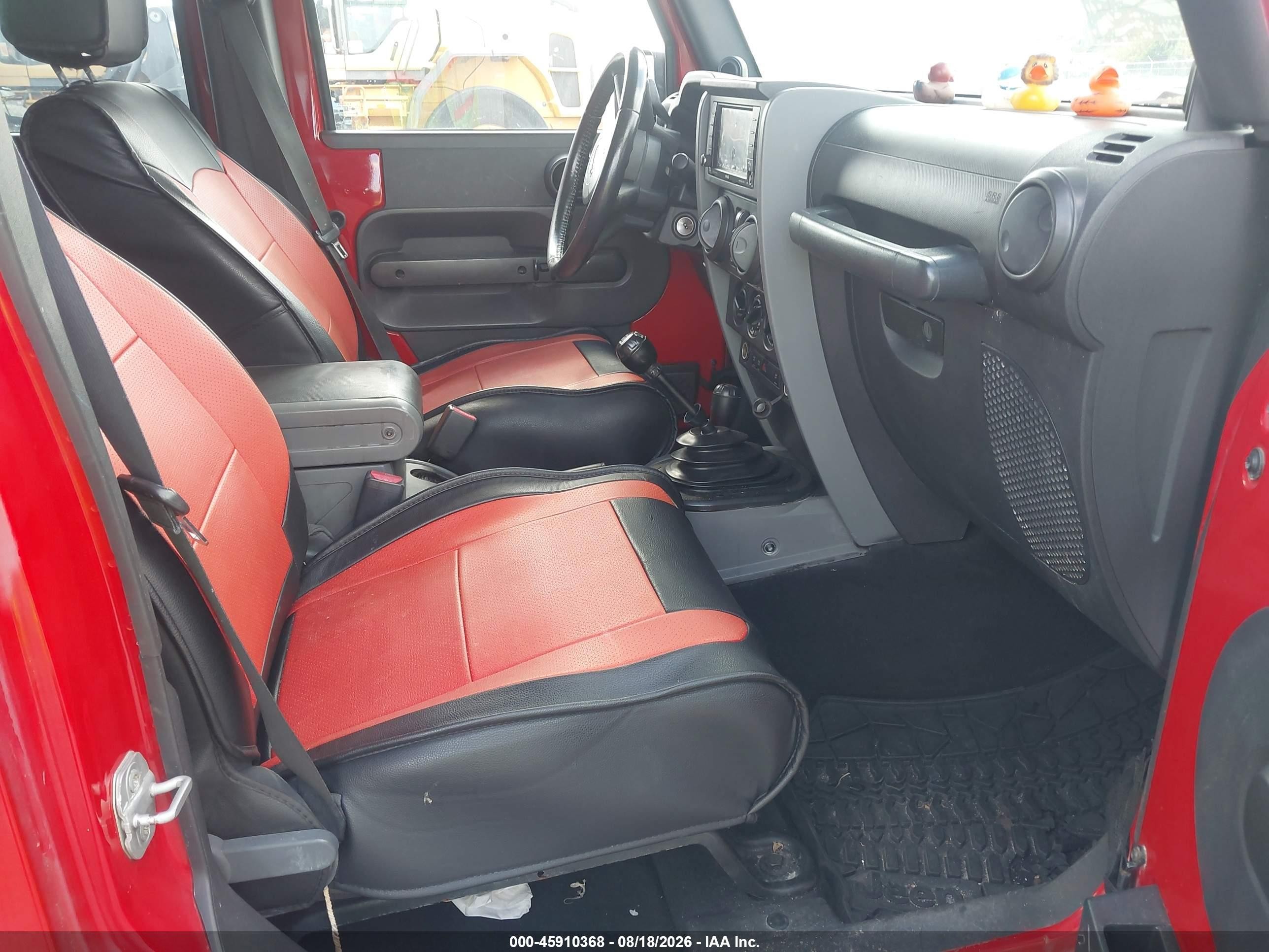 2008 Jeep Wrangler Unlimited Rubicon Красный vin: 1J4GA69198L577320