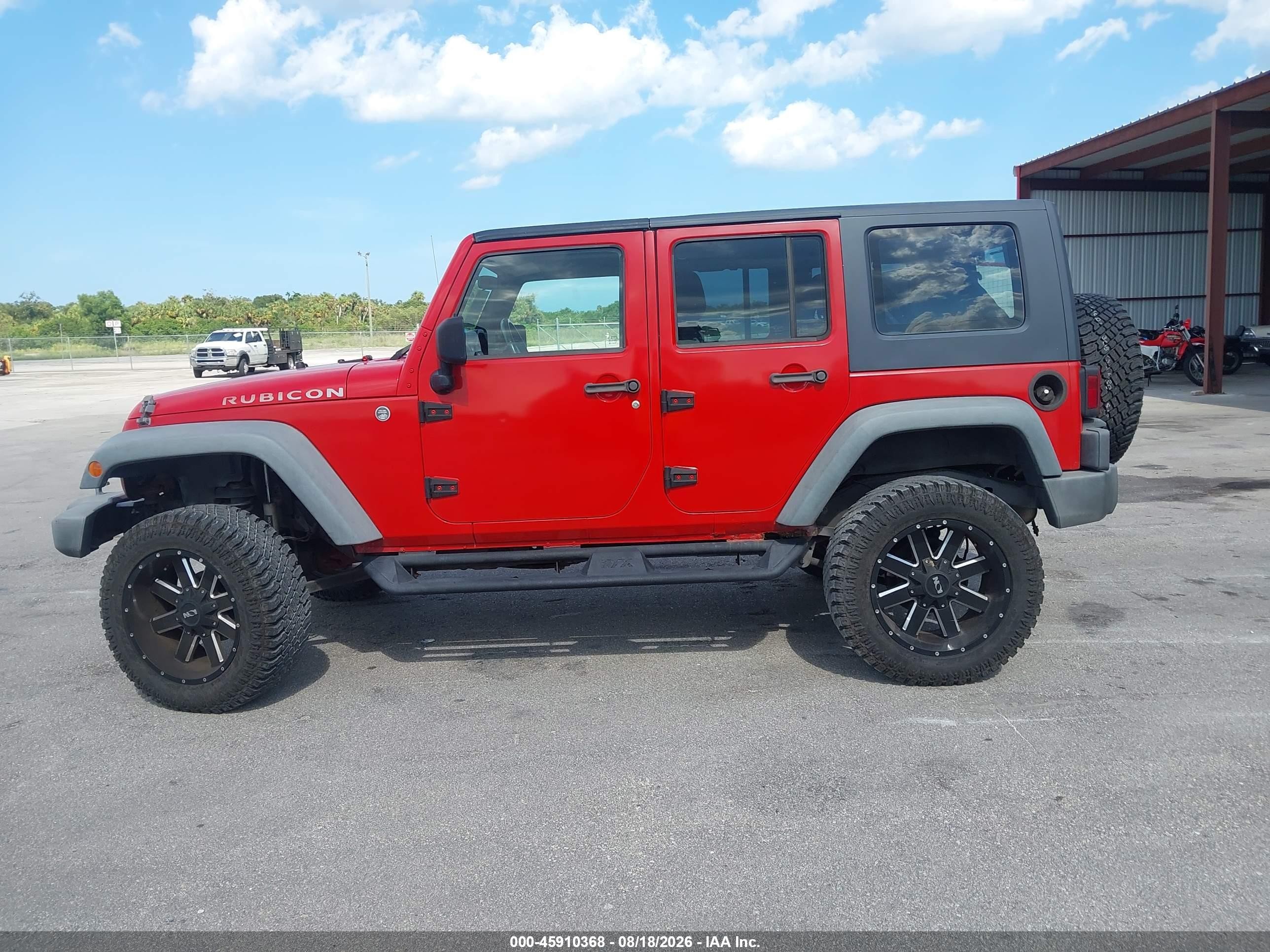 2008 Jeep Wrangler Unlimited Rubicon Красный vin: 1J4GA69198L577320