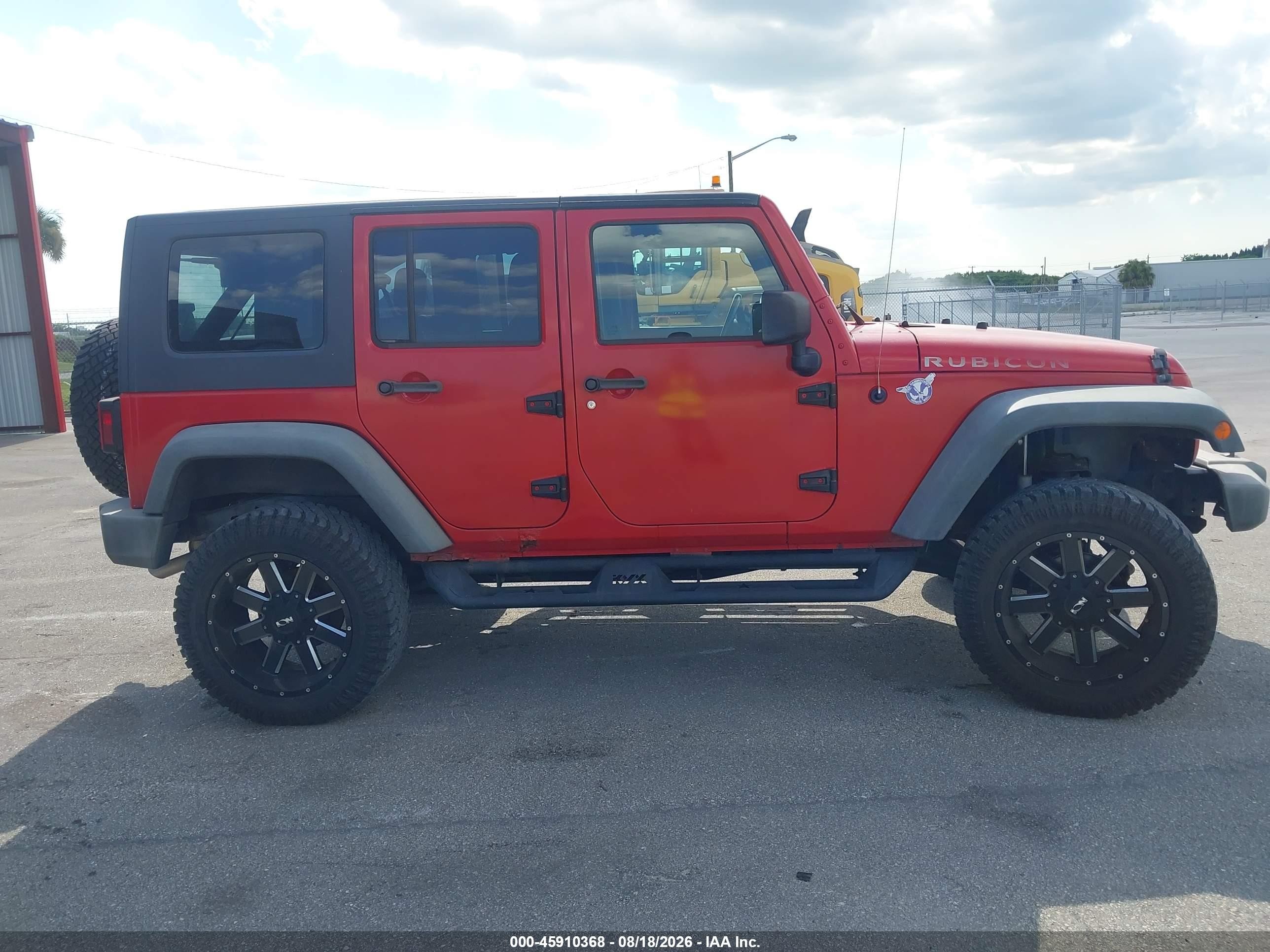 2008 Jeep Wrangler Unlimited Rubicon Красный vin: 1J4GA69198L577320