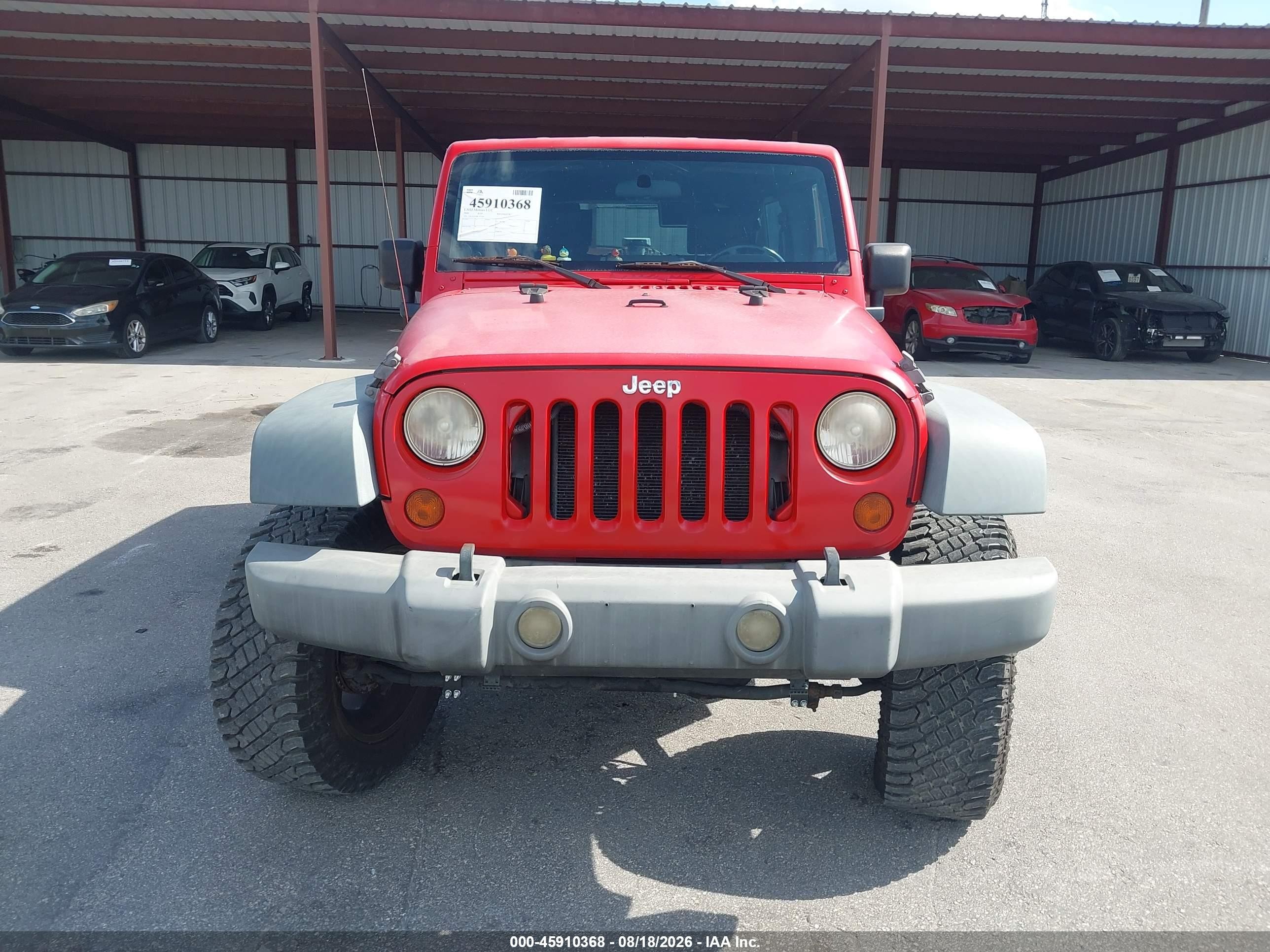 2008 Jeep Wrangler Unlimited Rubicon Красный vin: 1J4GA69198L577320