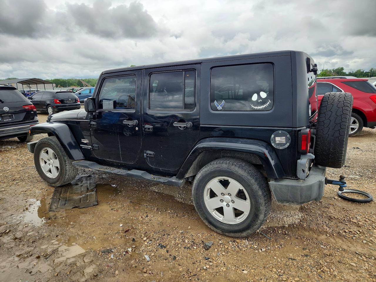 2007 Jeep Wrangler Sahara Black vin: 1J4GB59147L144851