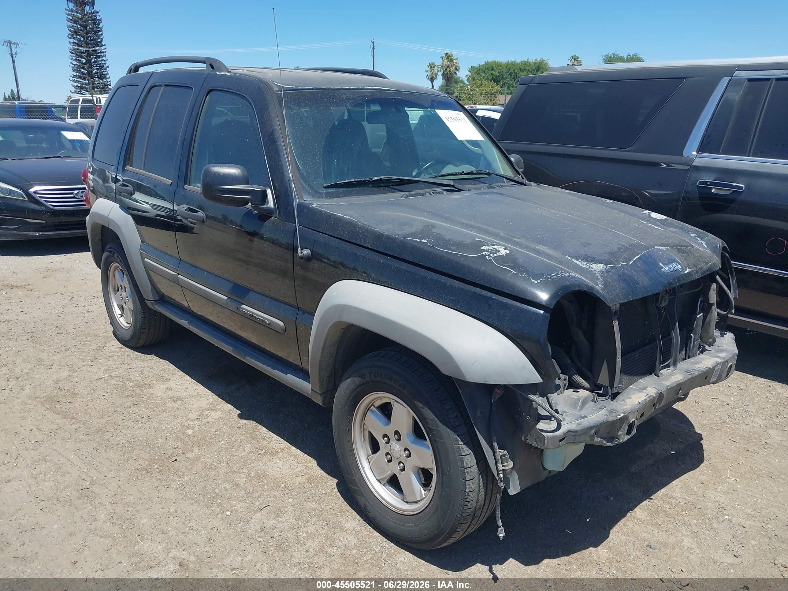 2007 Jeep Liberty Sport Black vin: 1J4GK48K17W528119