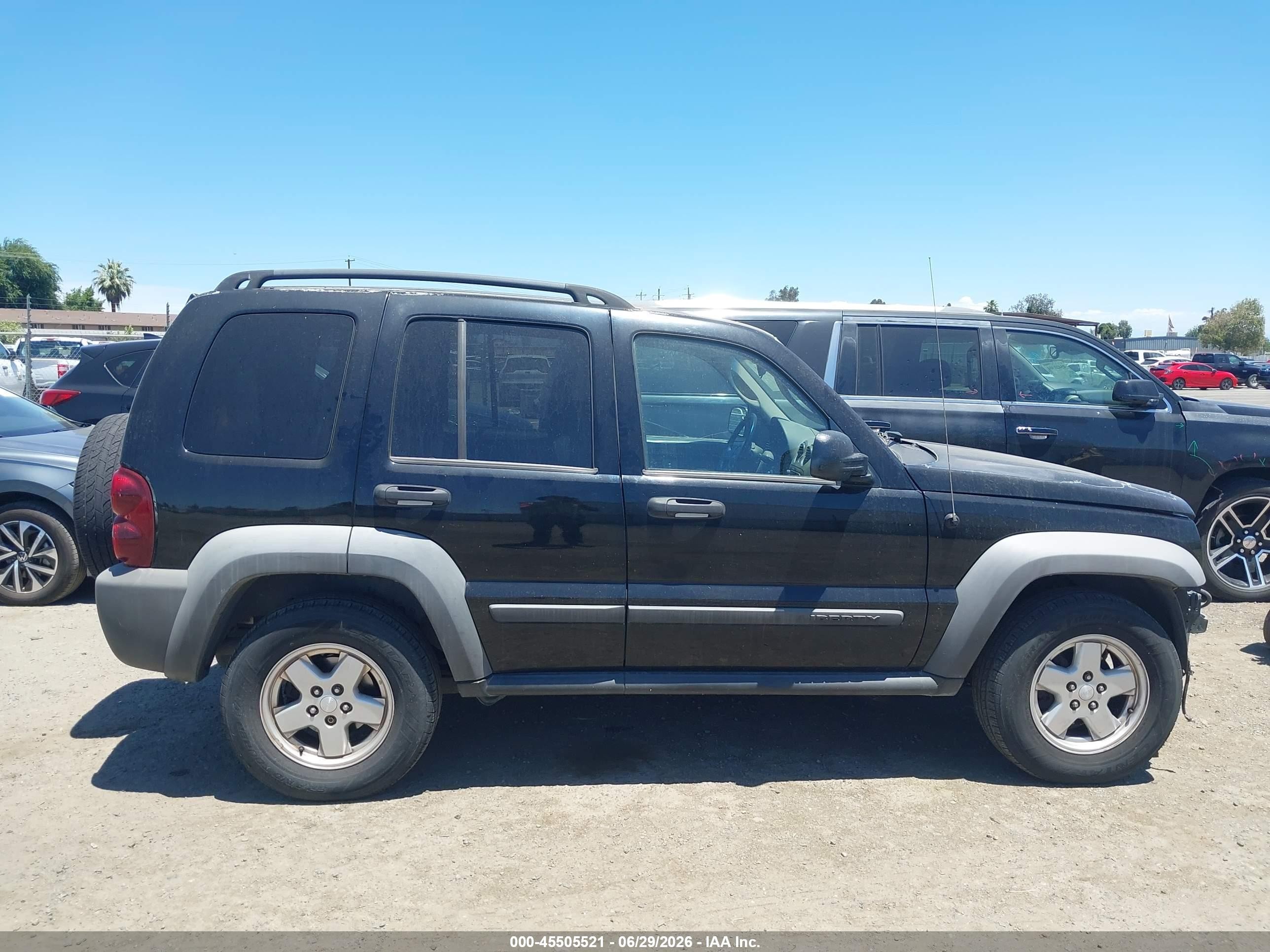 2007 Jeep Liberty Sport Black vin: 1J4GK48K17W528119