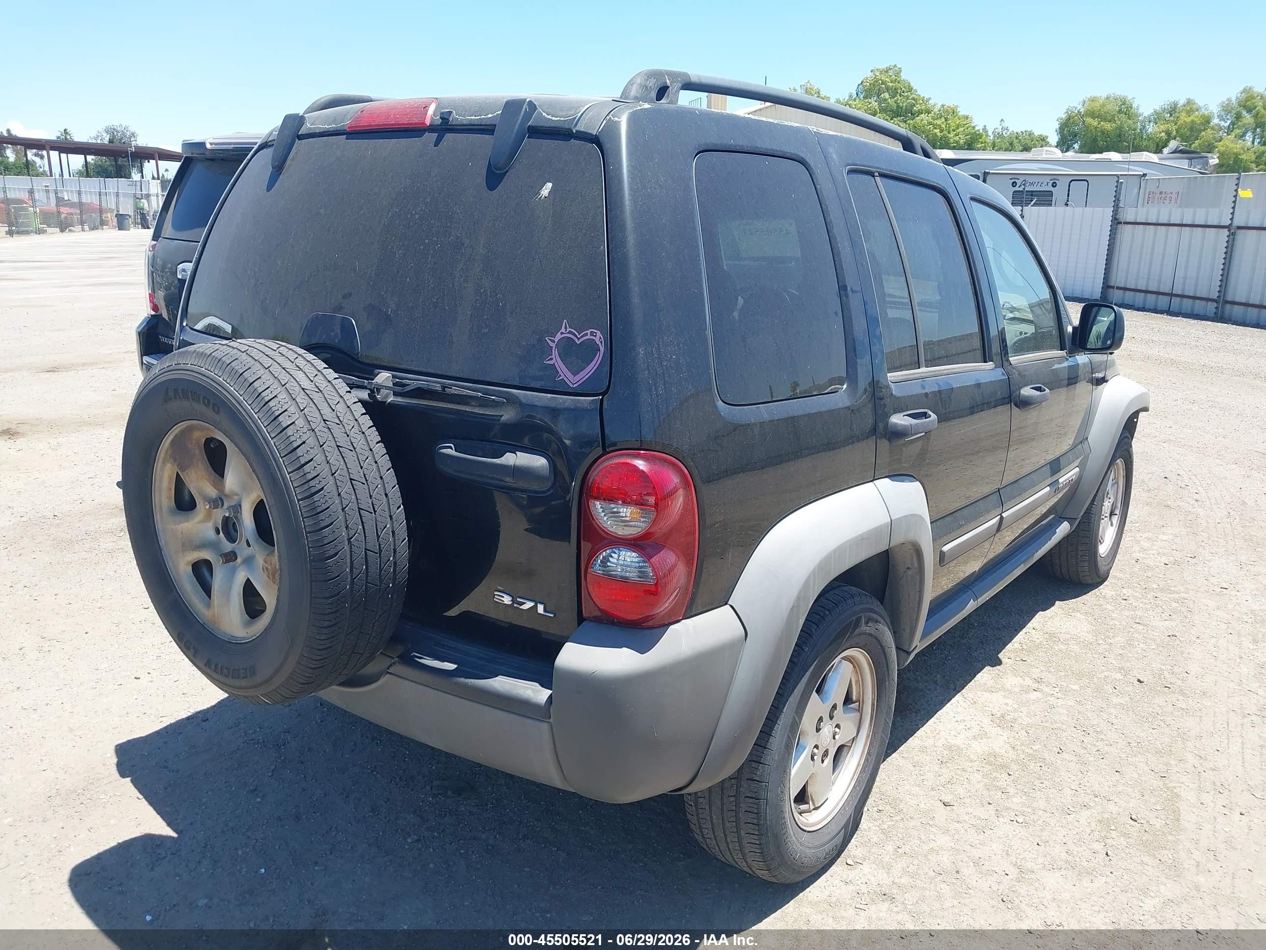 2007 Jeep Liberty Sport Black vin: 1J4GK48K17W528119