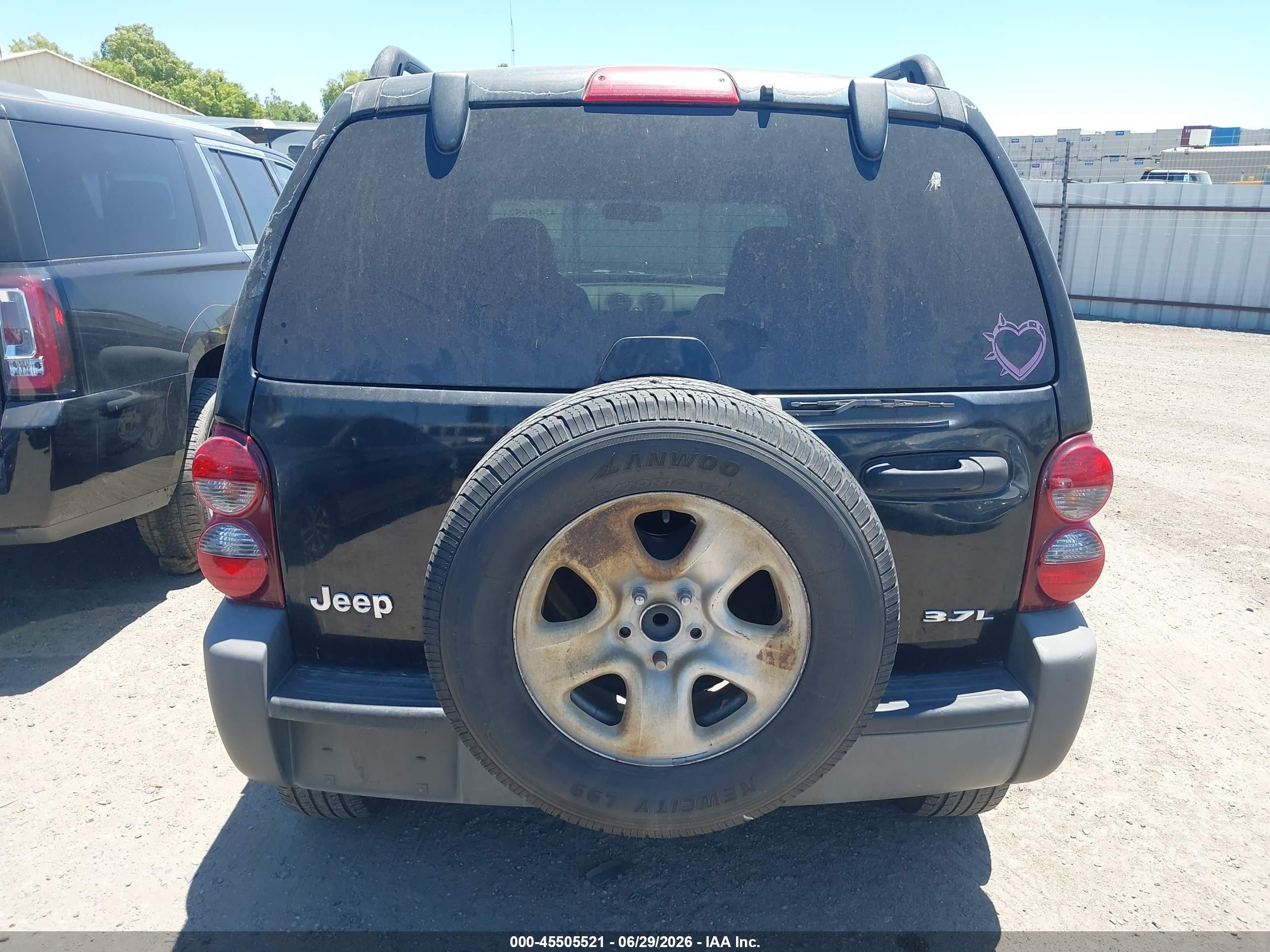 2007 Jeep Liberty Sport Black vin: 1J4GK48K17W528119