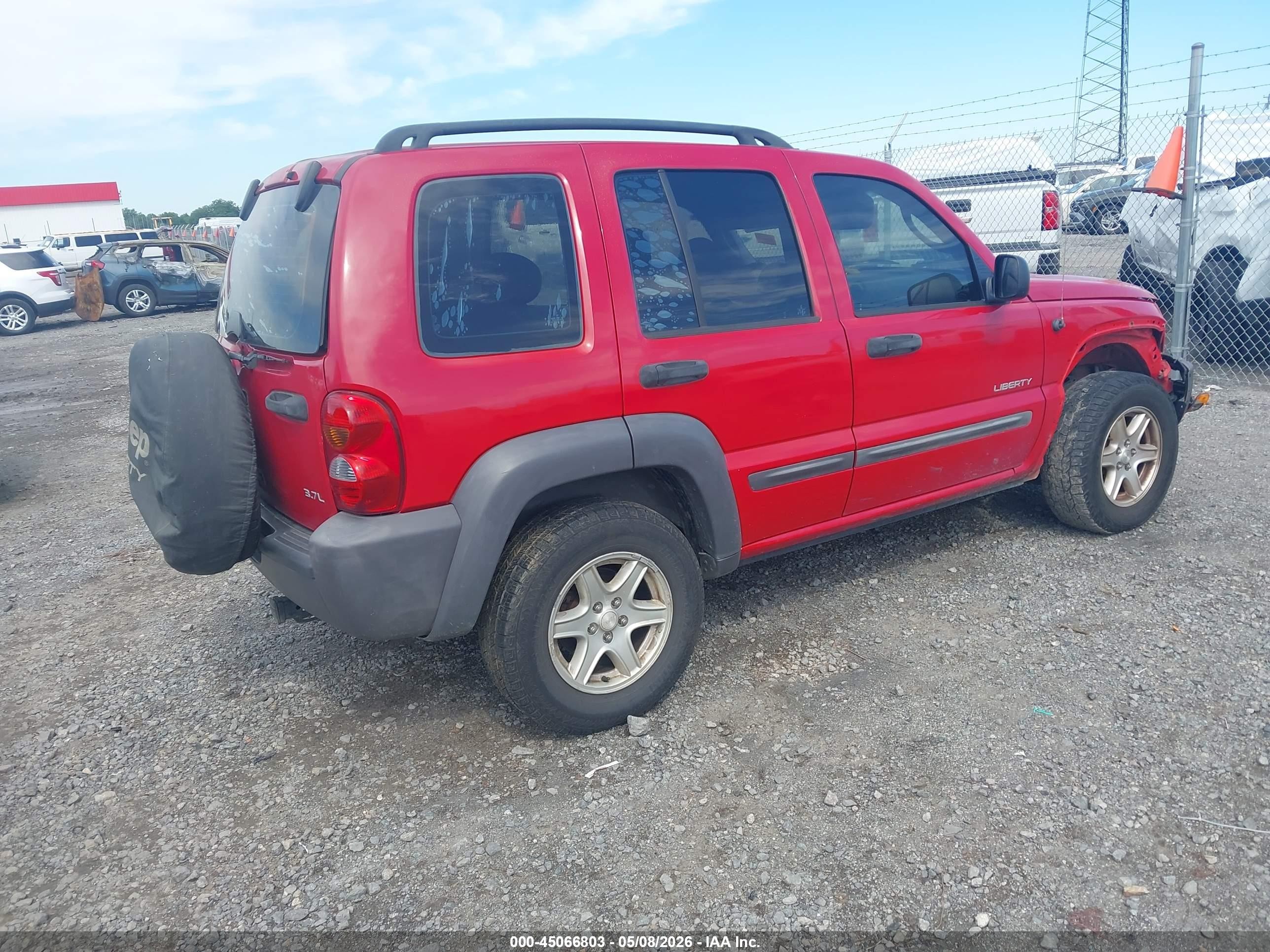 2004 Jeep Liberty Sport Красный vin: 1J4GK48K34W159050