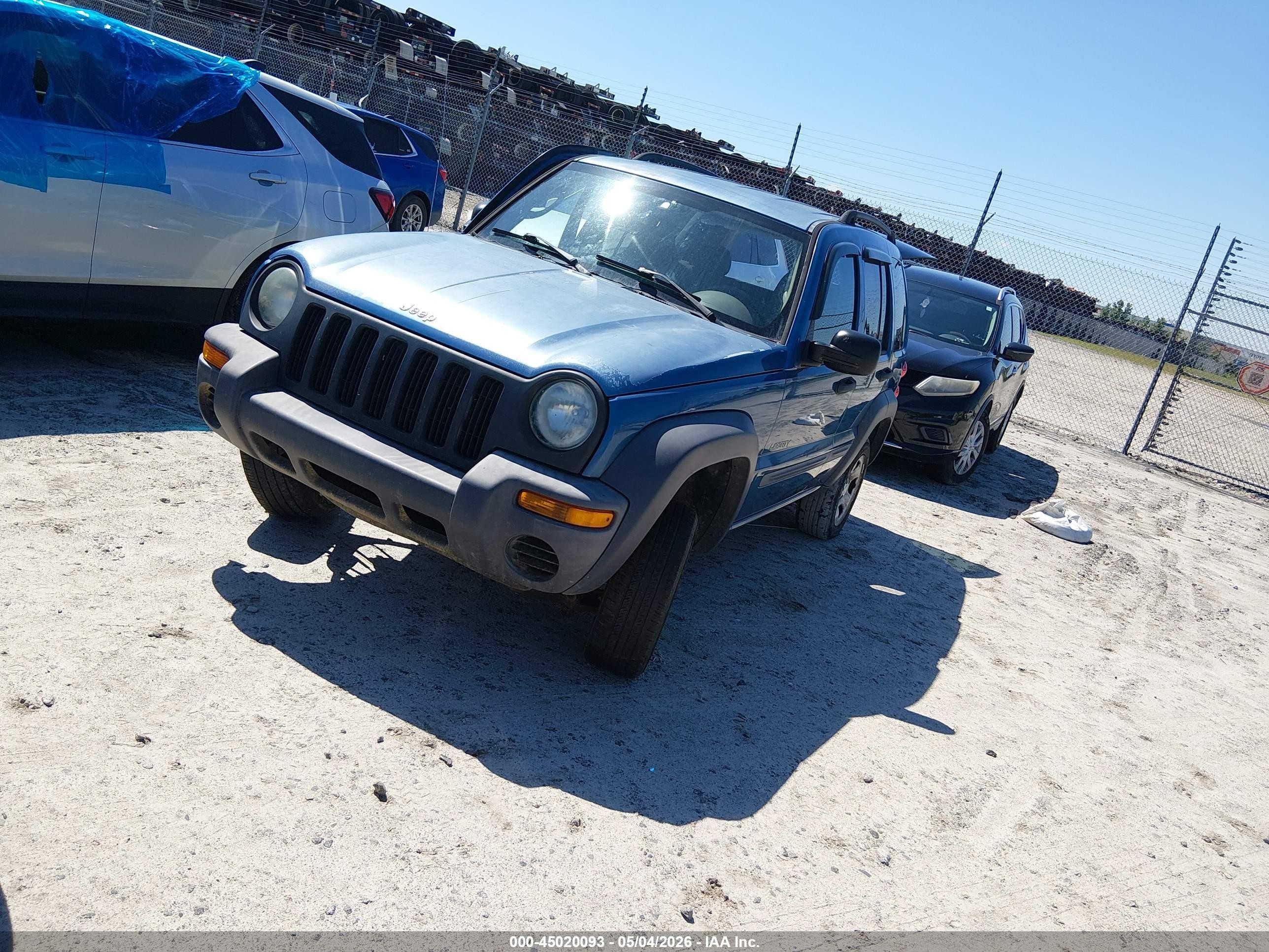 2004 Jeep Liberty Sport Синий vin: 1J4GK48K44W131306