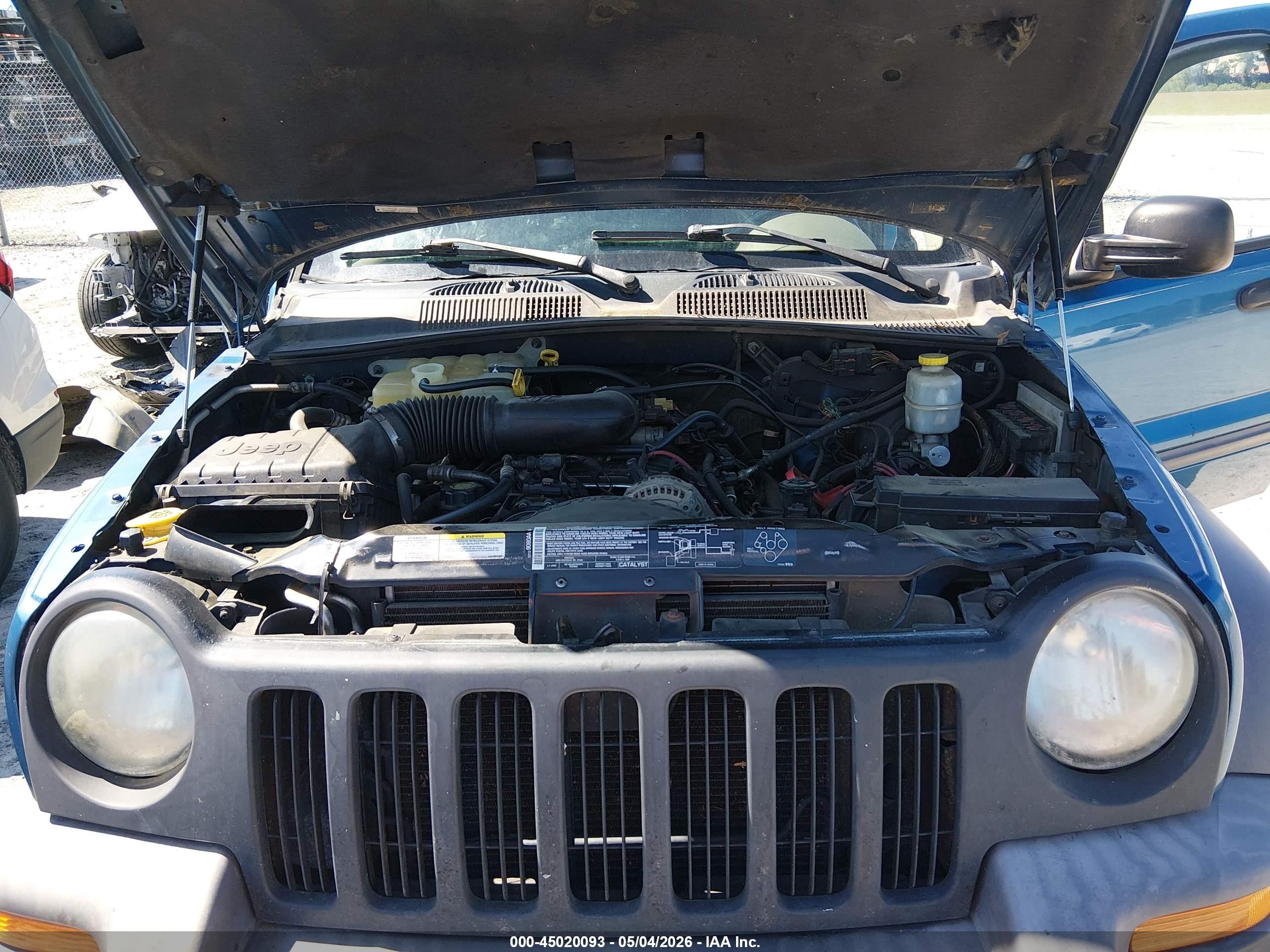 2004 Jeep Liberty Sport Синий vin: 1J4GK48K44W131306