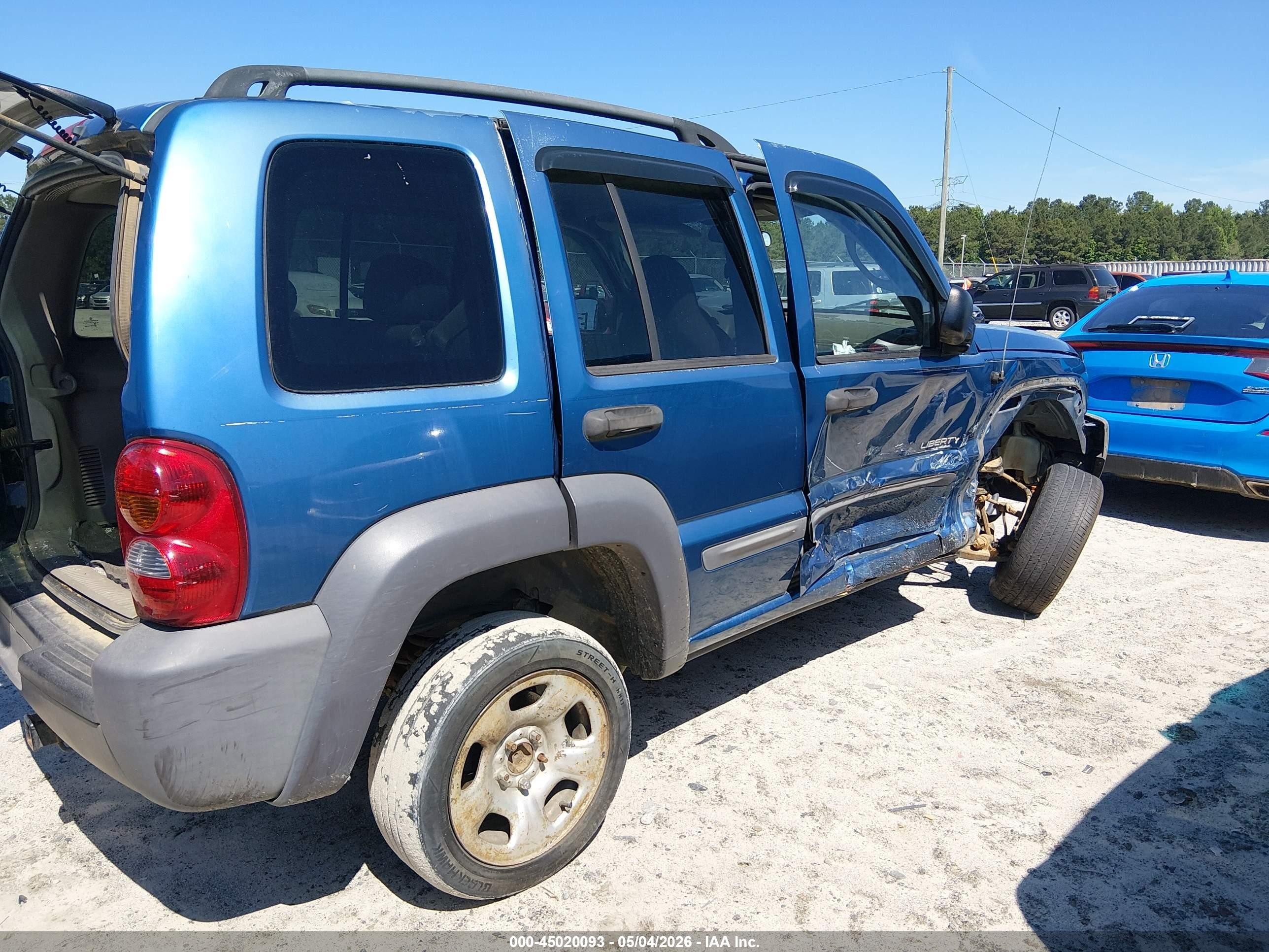 2004 Jeep Liberty Sport Синий vin: 1J4GK48K44W131306