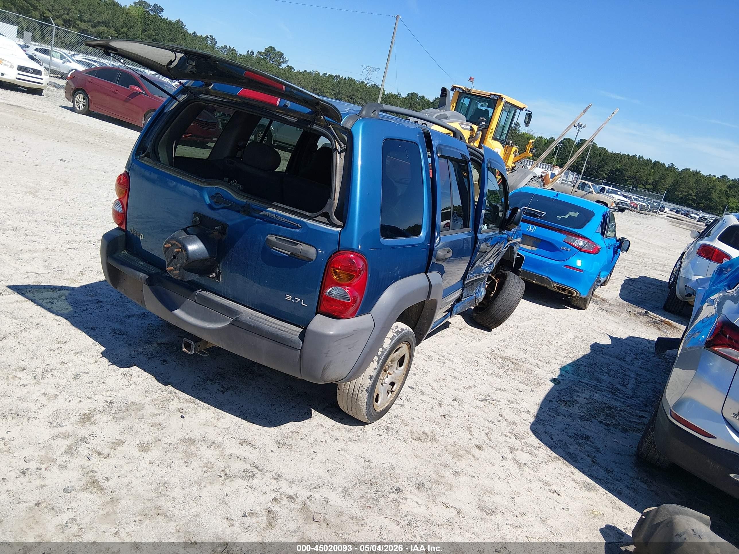 2004 Jeep Liberty Sport Синий vin: 1J4GK48K44W131306