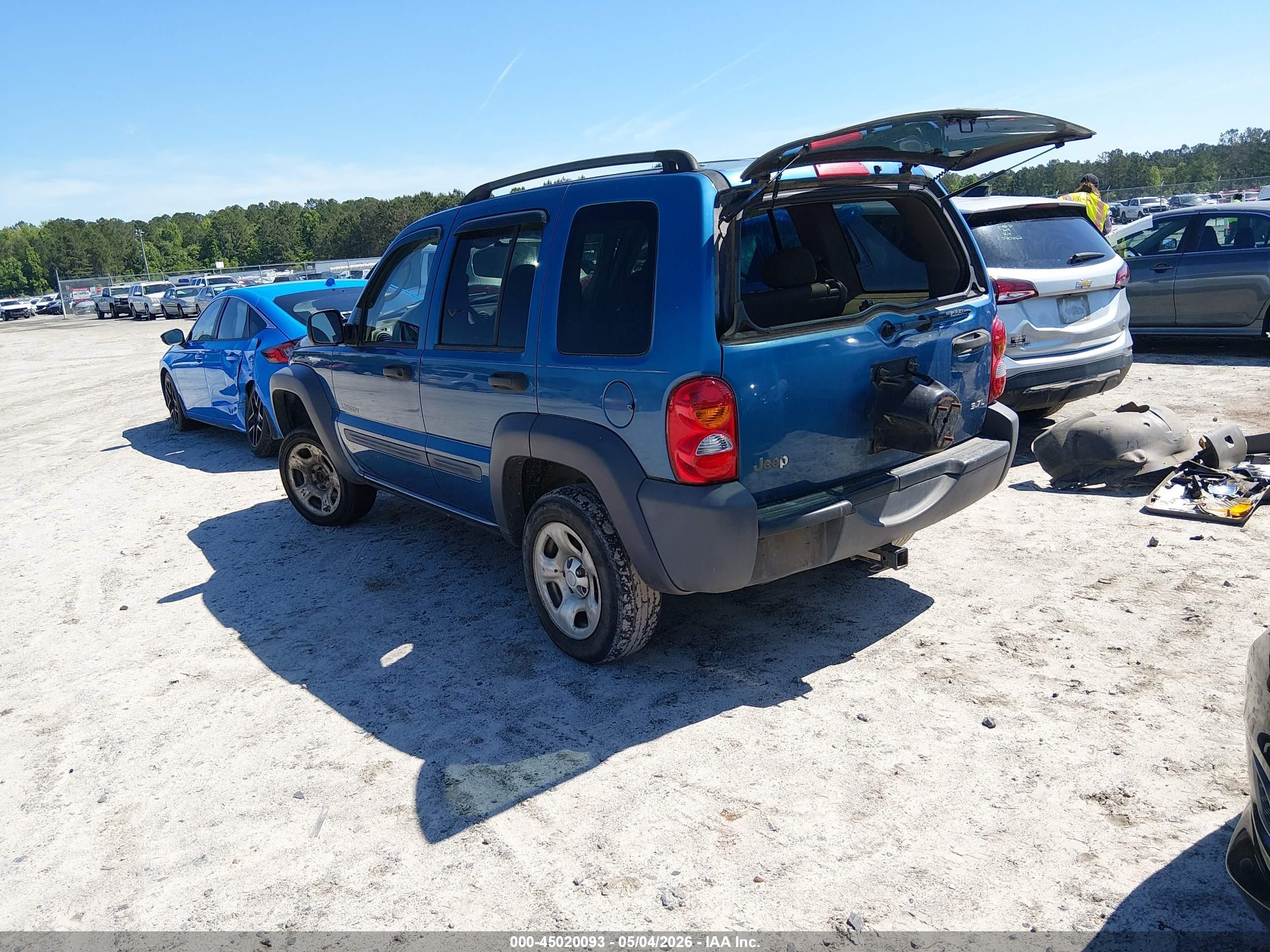 2004 Jeep Liberty Sport Синий vin: 1J4GK48K44W131306