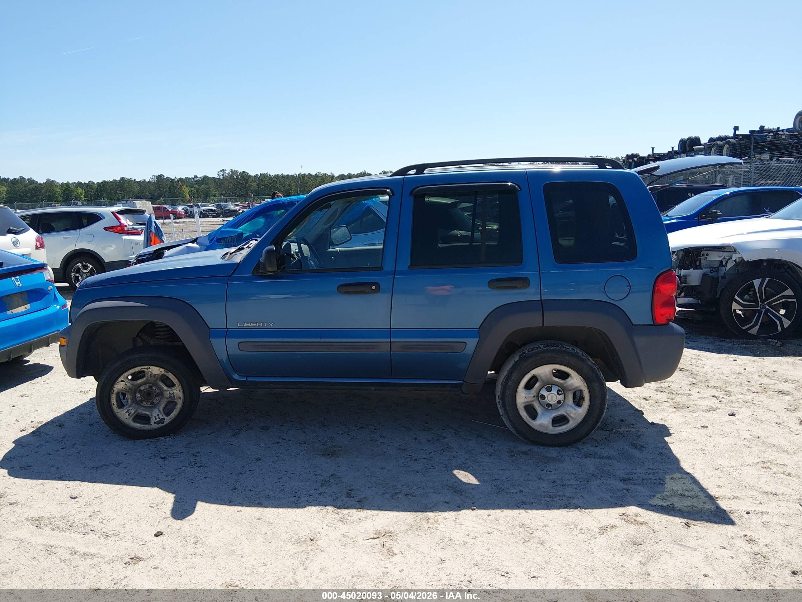 2004 Jeep Liberty Sport Синий vin: 1J4GK48K44W131306