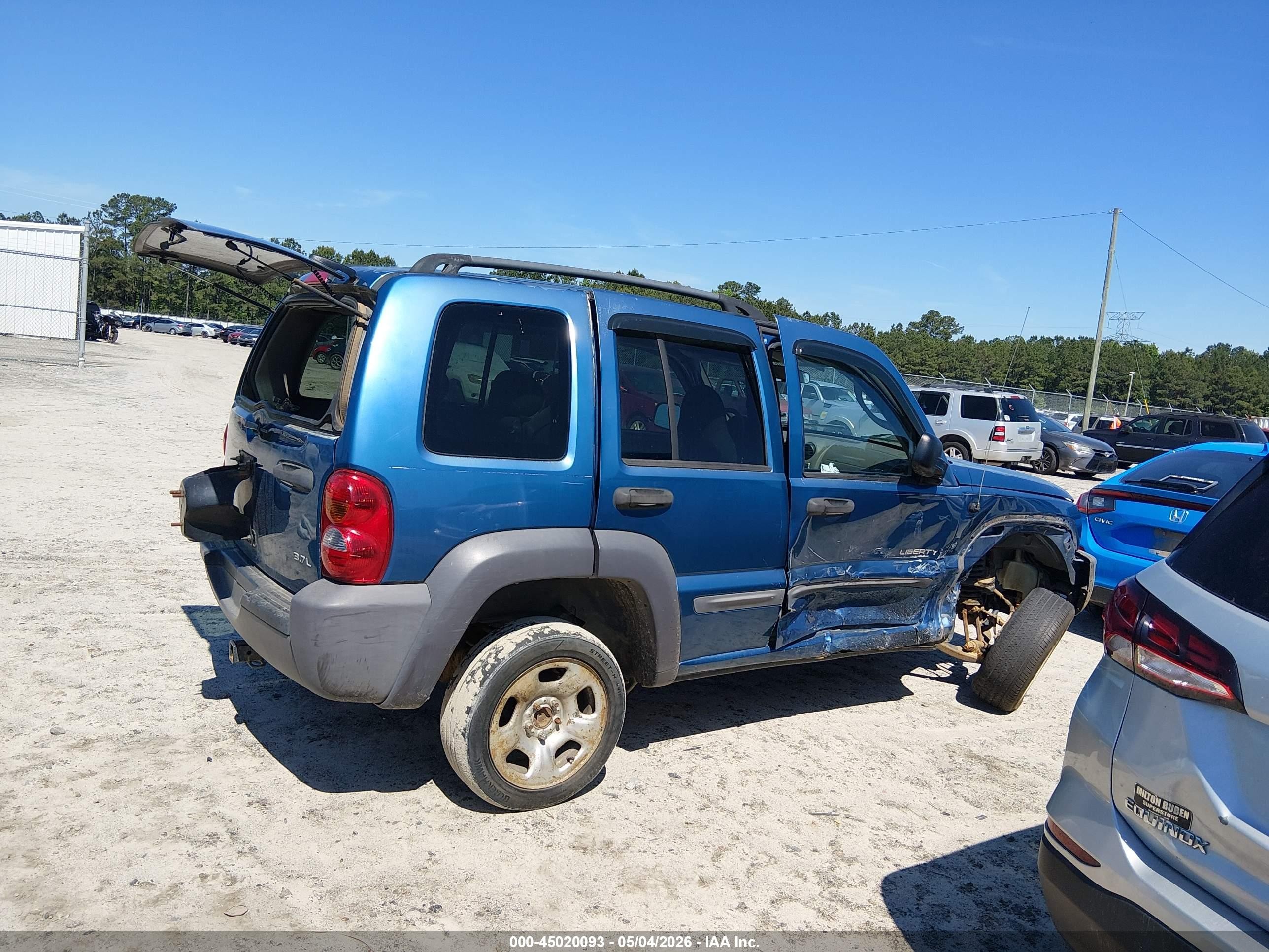 2004 Jeep Liberty Sport Синий vin: 1J4GK48K44W131306