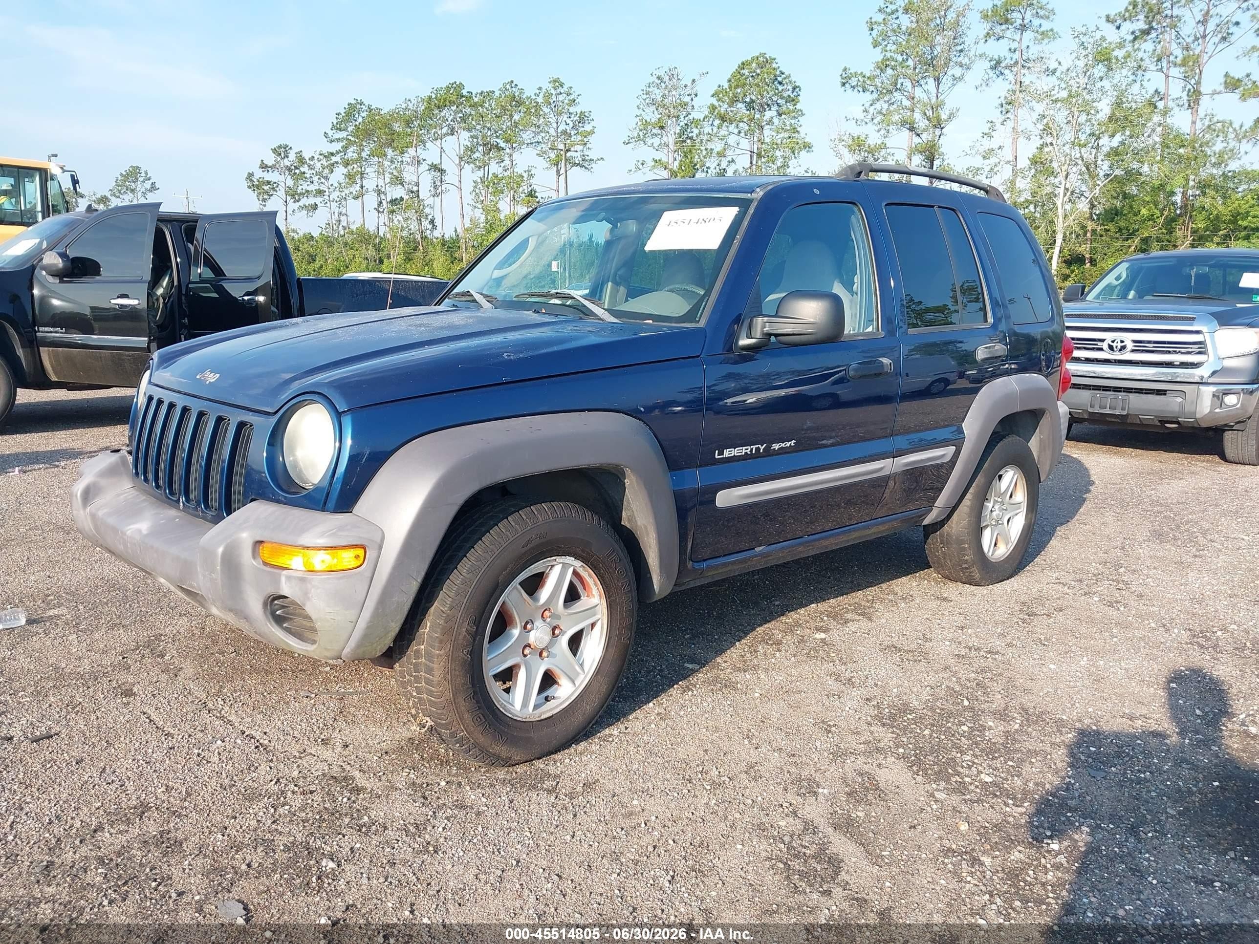 2003 Jeep Liberty Sport Blue vin: 1J4GK48K53W581464