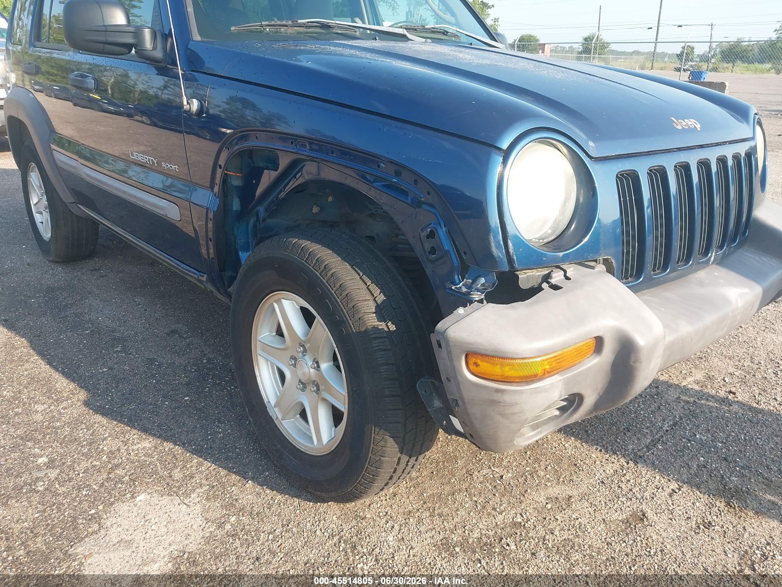 2003 Jeep Liberty Sport Blue vin: 1J4GK48K53W581464