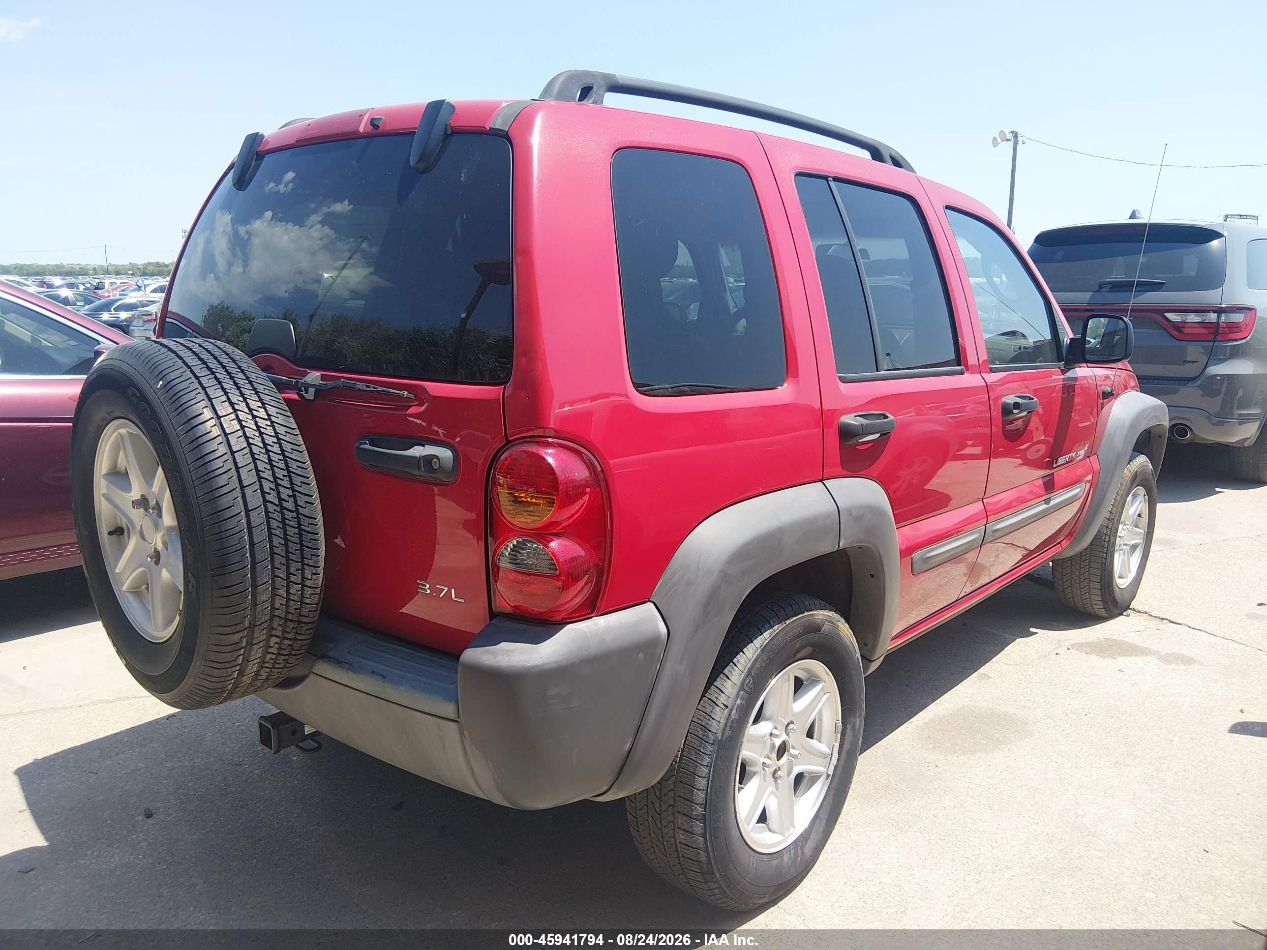 2002 Jeep Liberty Sport Red vin: 1J4GK48K62W170959