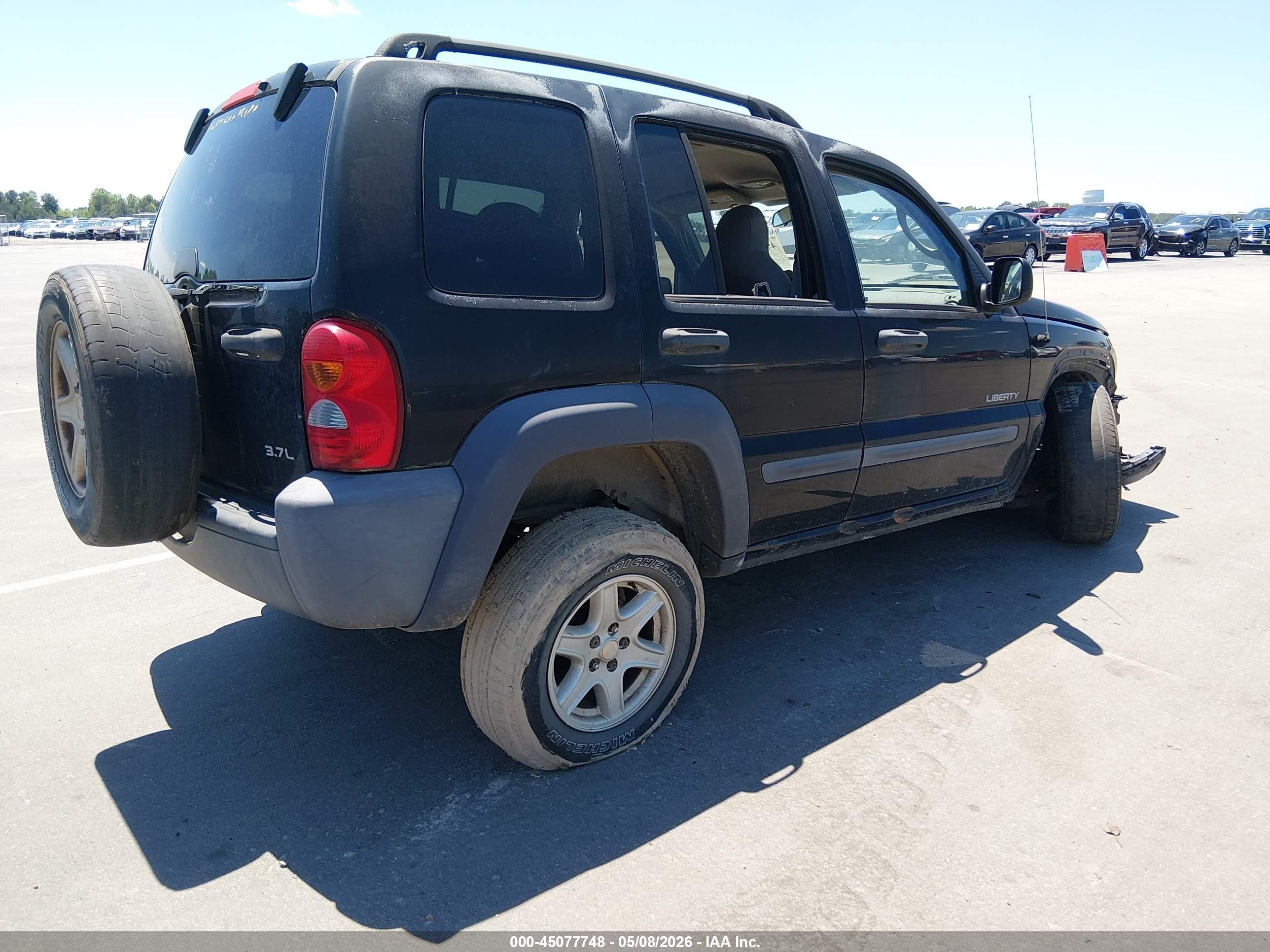 2004 Jeep Liberty Sport Черный vin: 1J4GK48K64W128147