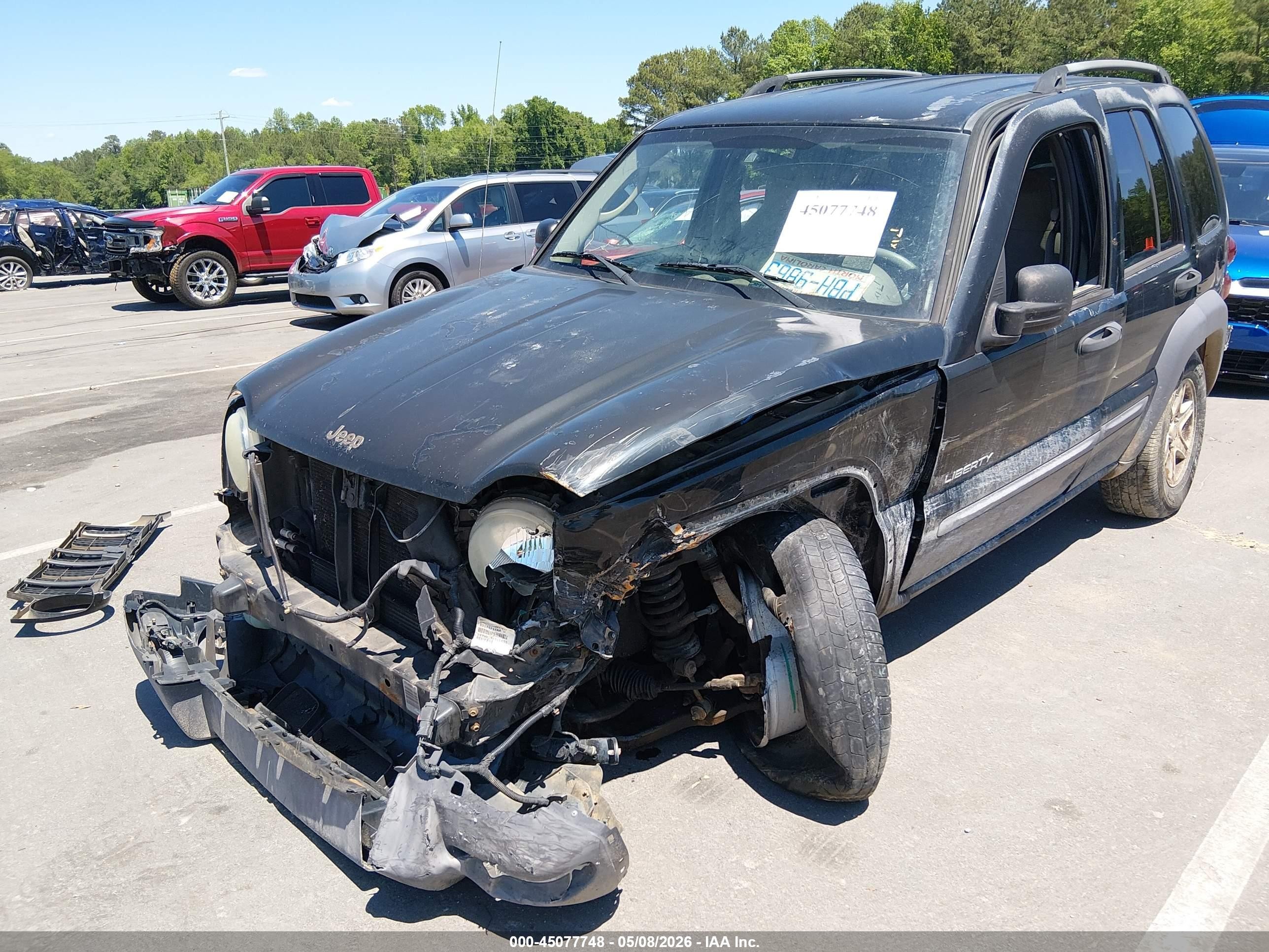 2004 Jeep Liberty Sport Черный vin: 1J4GK48K64W128147