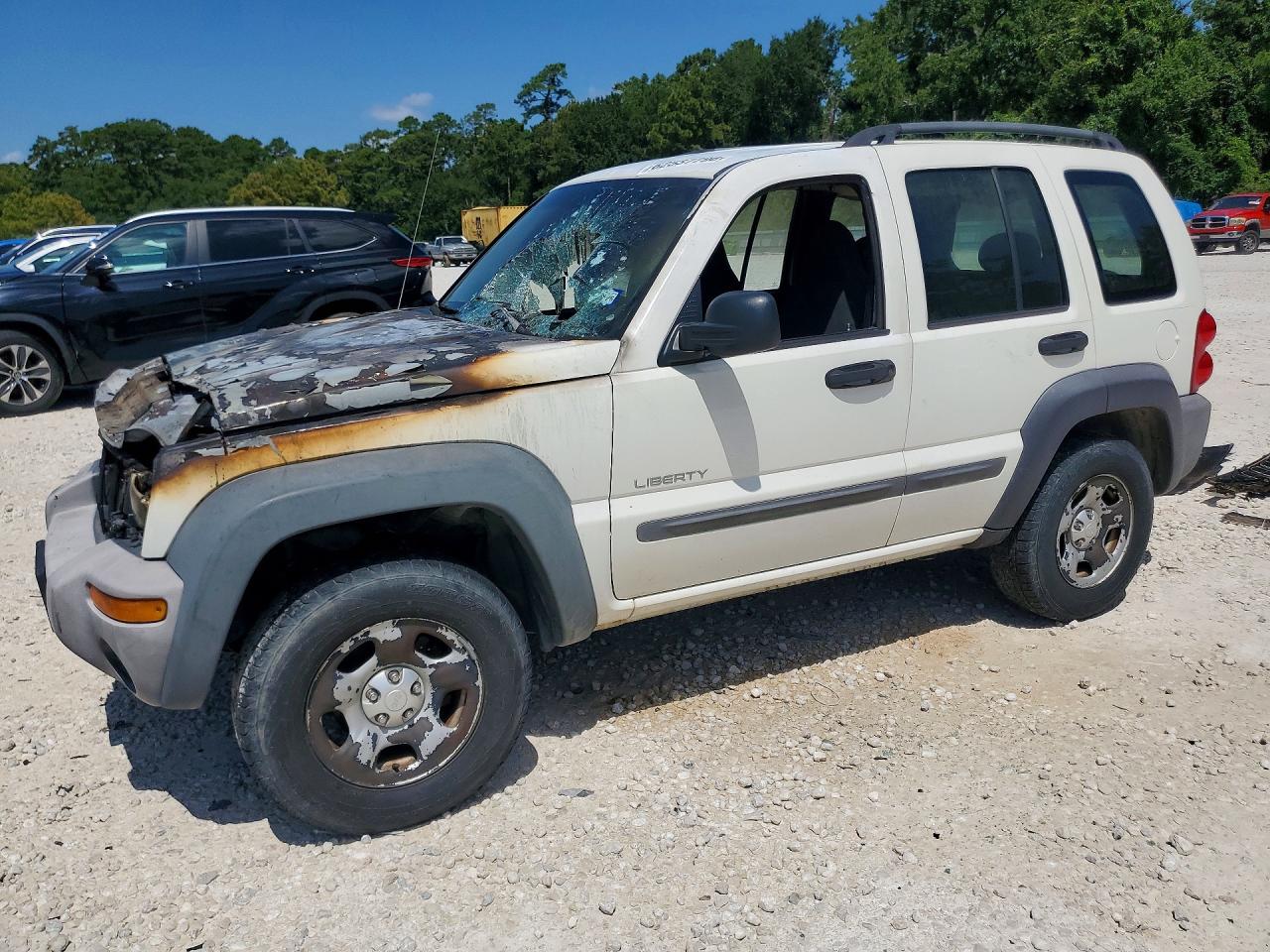 2004 Jeep Liberty Sport White vin: 1J4GK48K64W285449